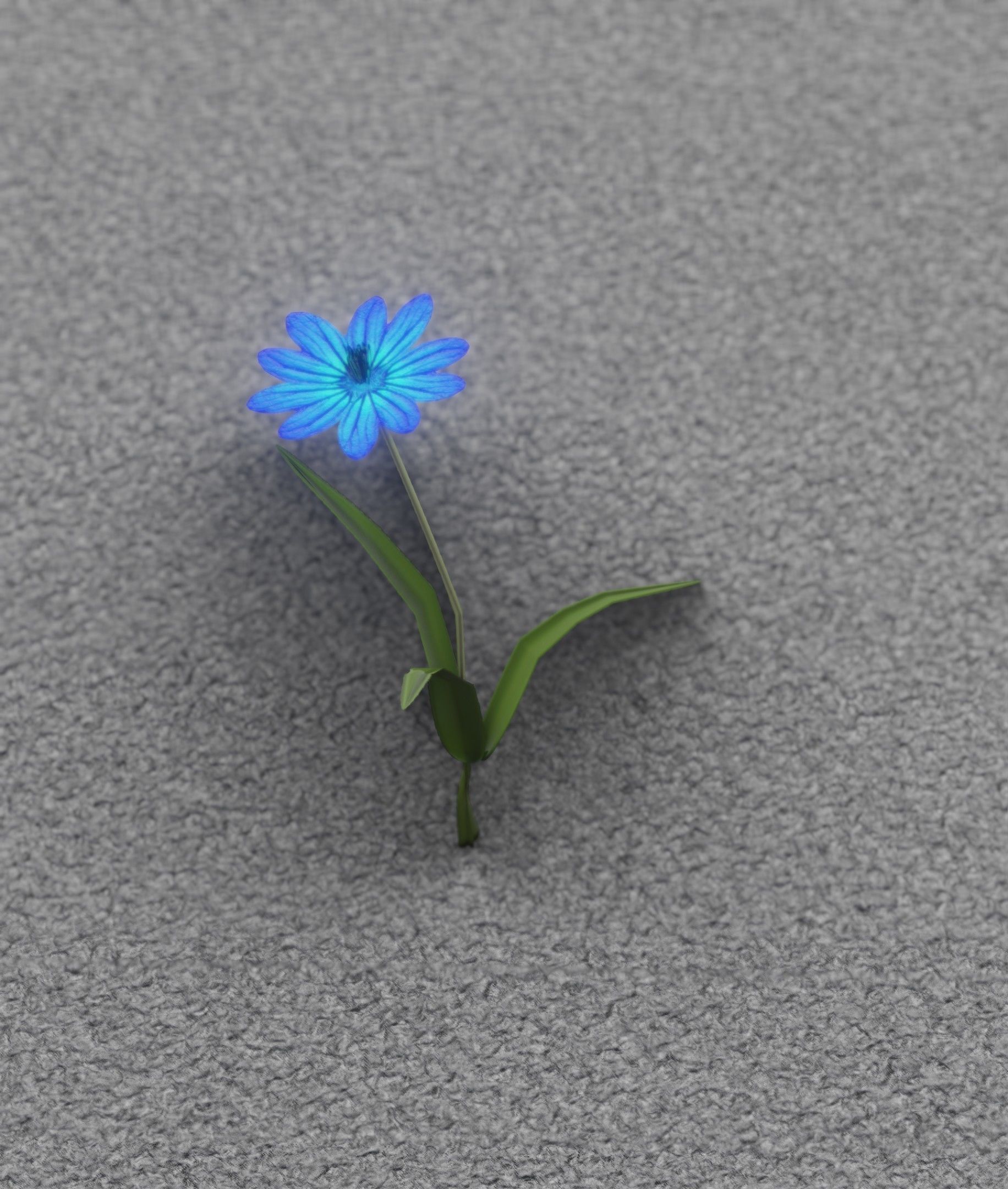 Blue Flower - Verion 2 - Object 17 Low-poly 3D model_17