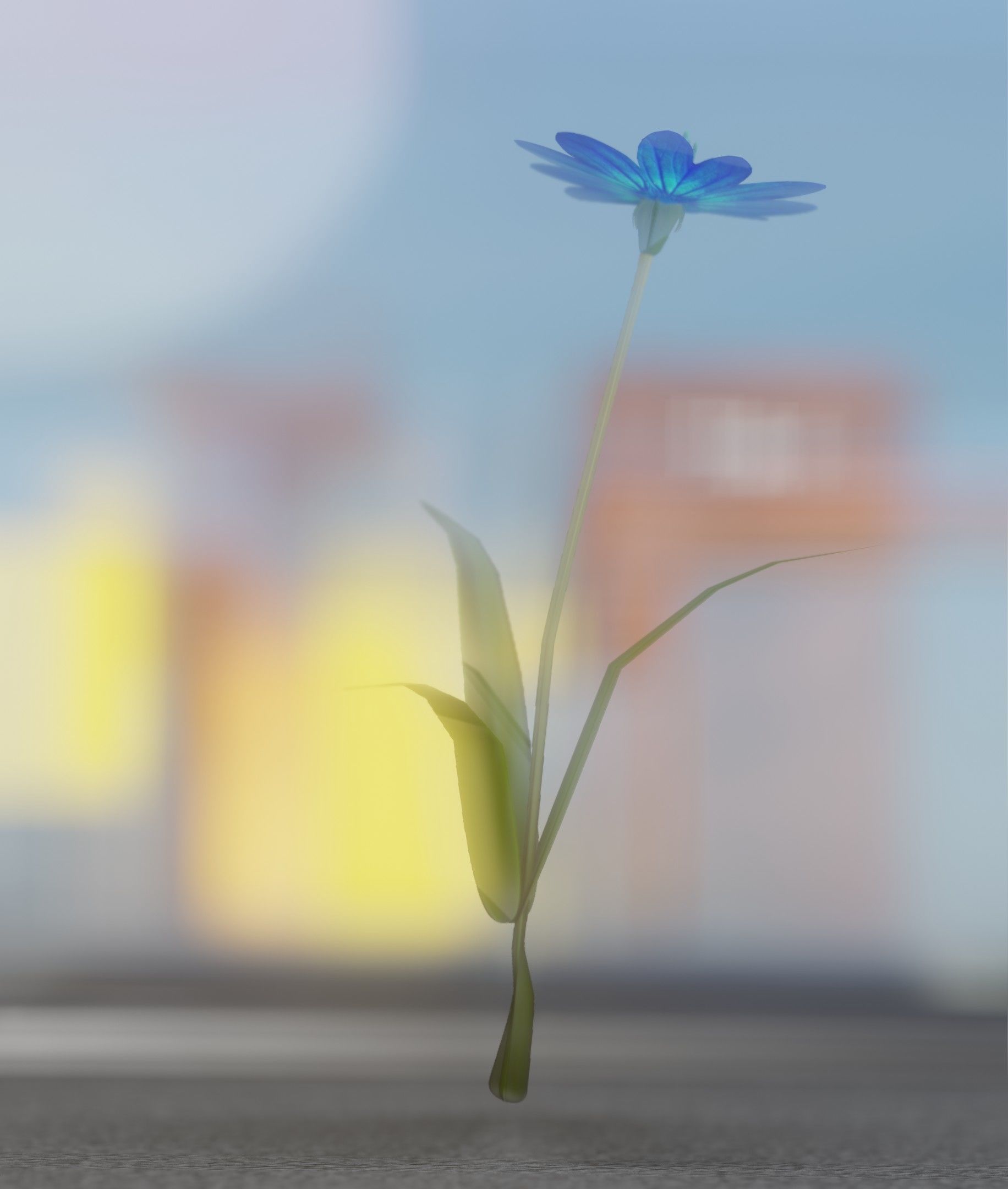 Blue Flower - Verion 2 - Object 17 Low-poly 3D model_25