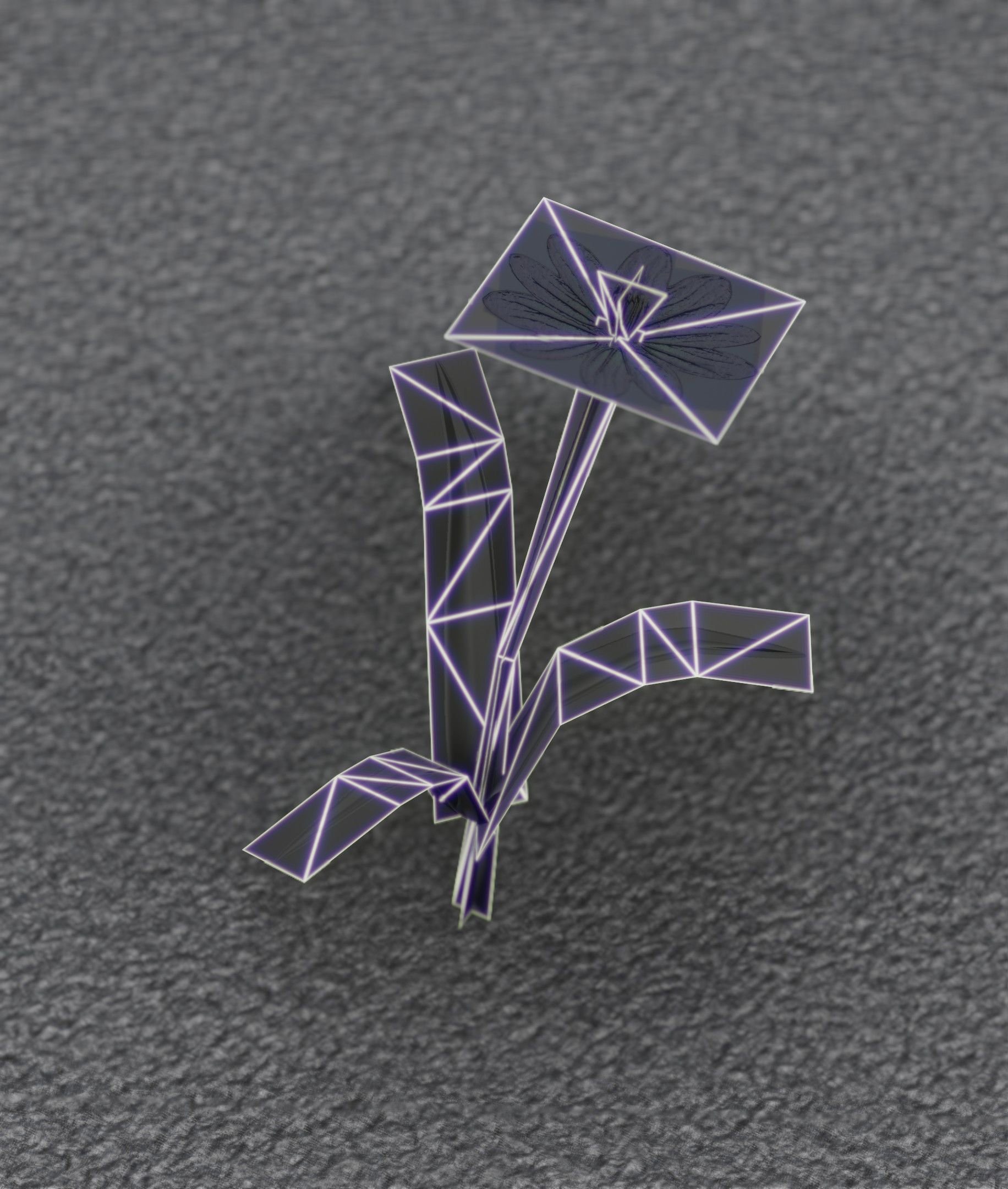 Blue Flower - Verion 2 - Object 17 Low-poly 3D model_39