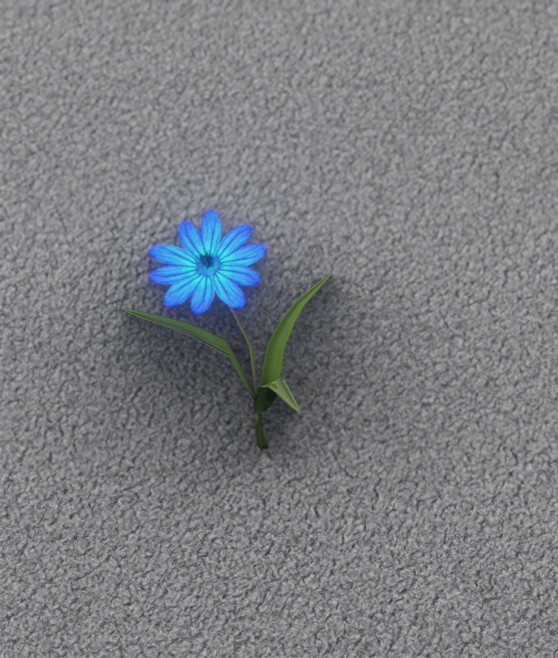 Blue Flower - Verion 2 - Object 17 Low-poly 3D model_15