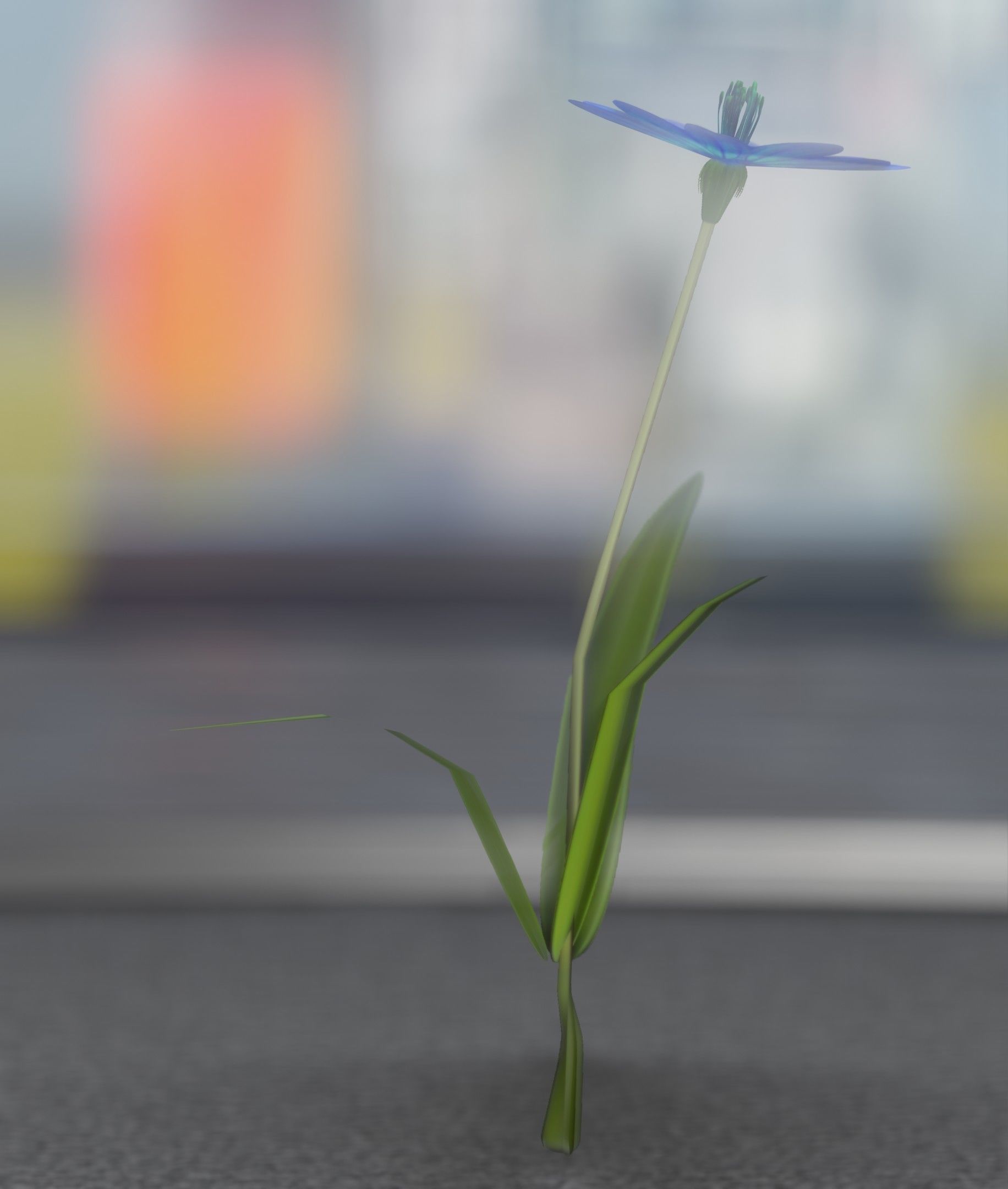 Blue Flower - Verion 2 - Object 17 Low-poly 3D model_27