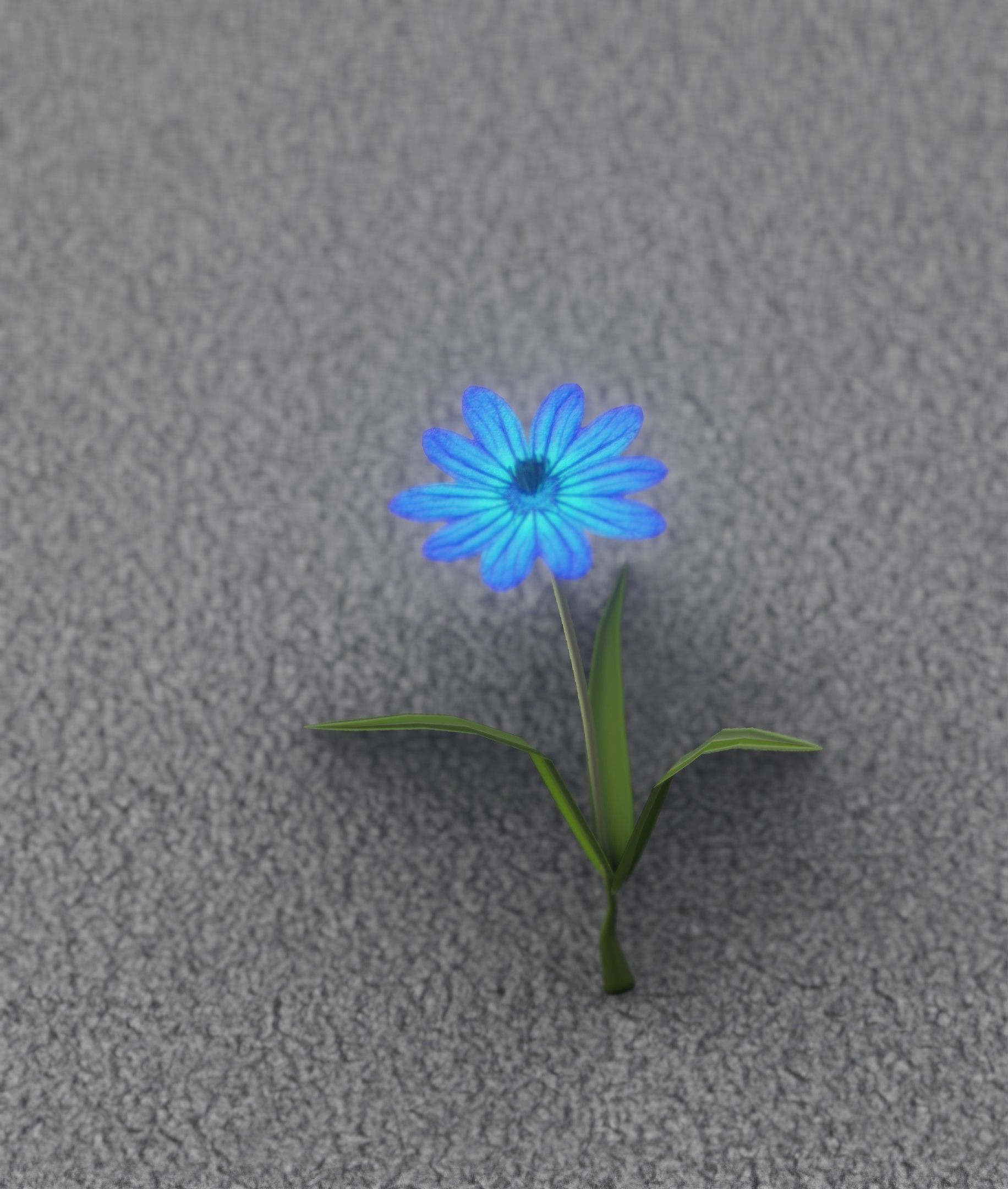 Blue Flower - Verion 2 - Object 17 Low-poly 3D model_44