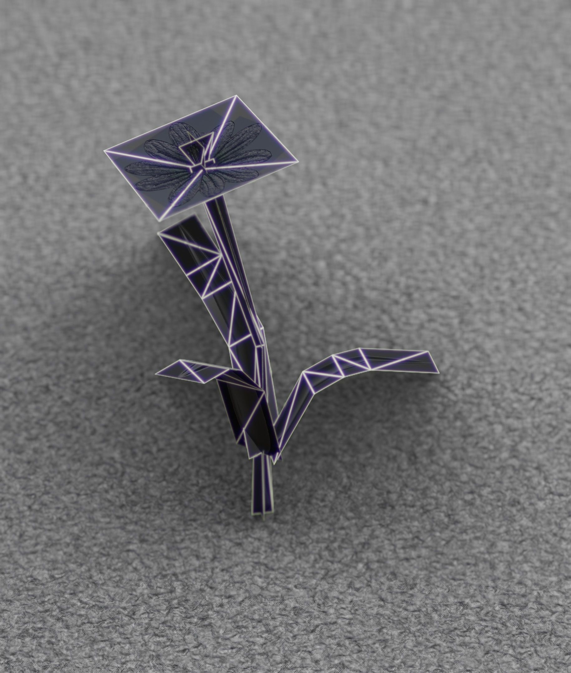 Blue Flower - Verion 2 - Object 17 Low-poly 3D model_2