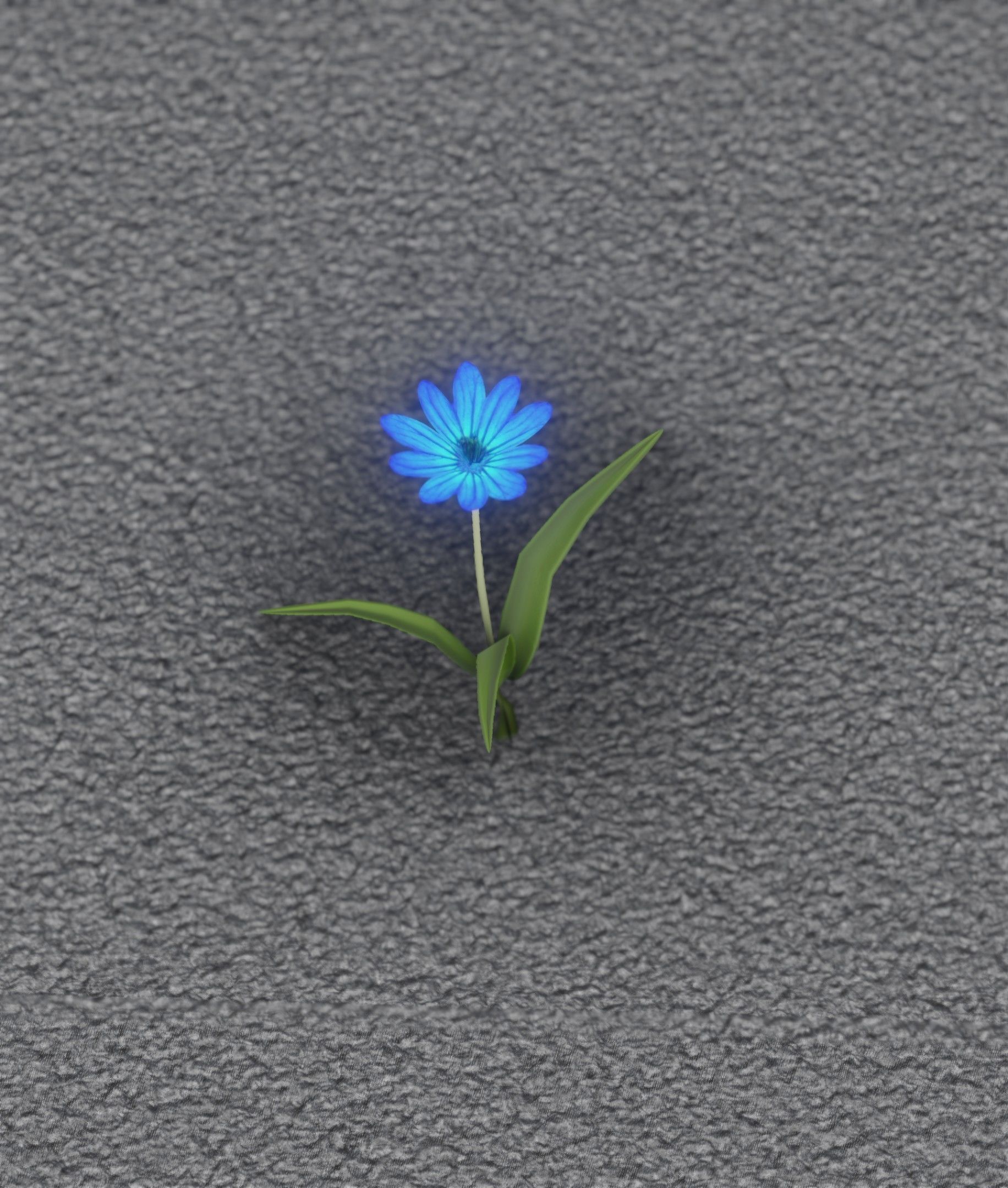Blue Flower - Verion 3 - Object 18 Low-poly 3D model_5
