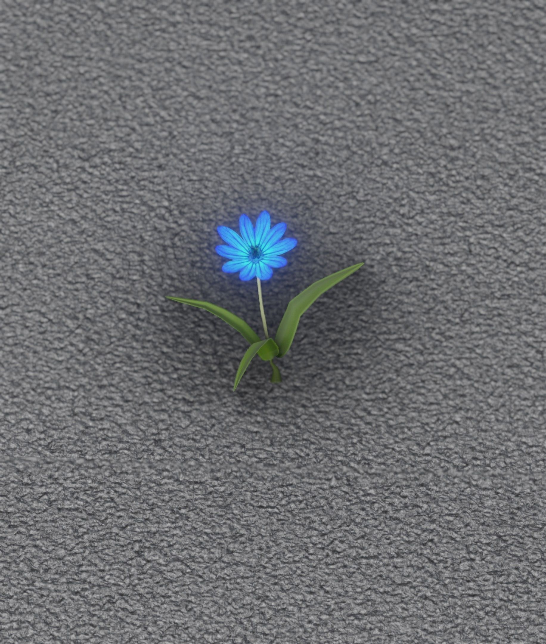 Blue Flower - Verion 3 - Object 18 Low-poly 3D model_6