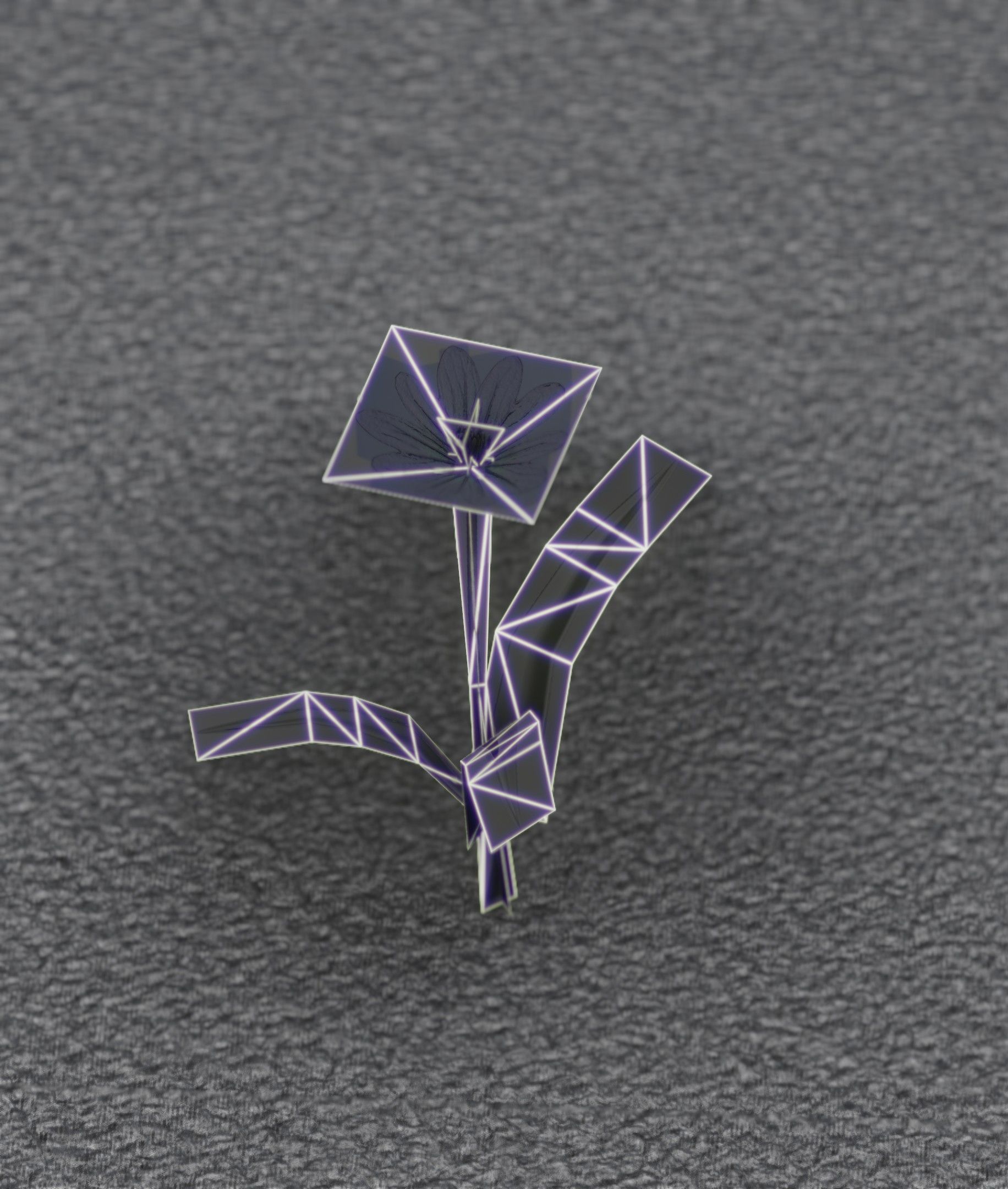 Blue Flower - Verion 3 - Object 18 Low-poly 3D model_35