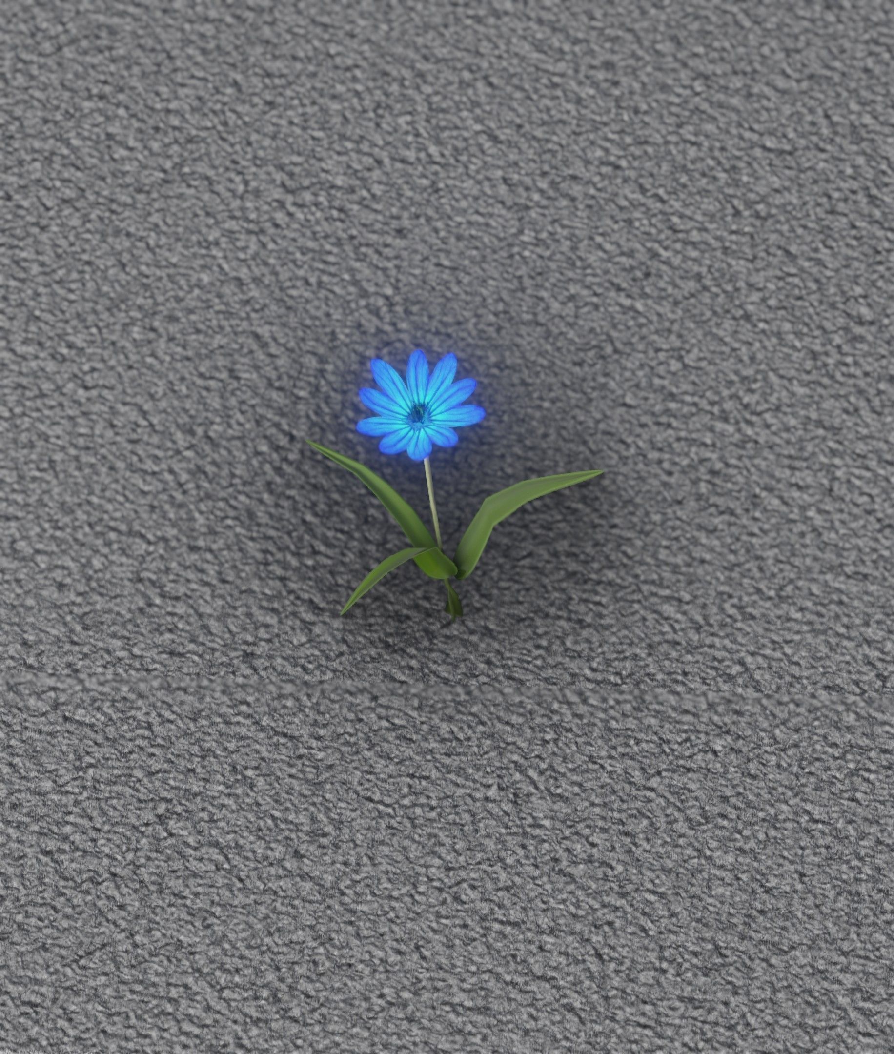 Blue Flower - Verion 3 - Object 18 Low-poly 3D model_9
