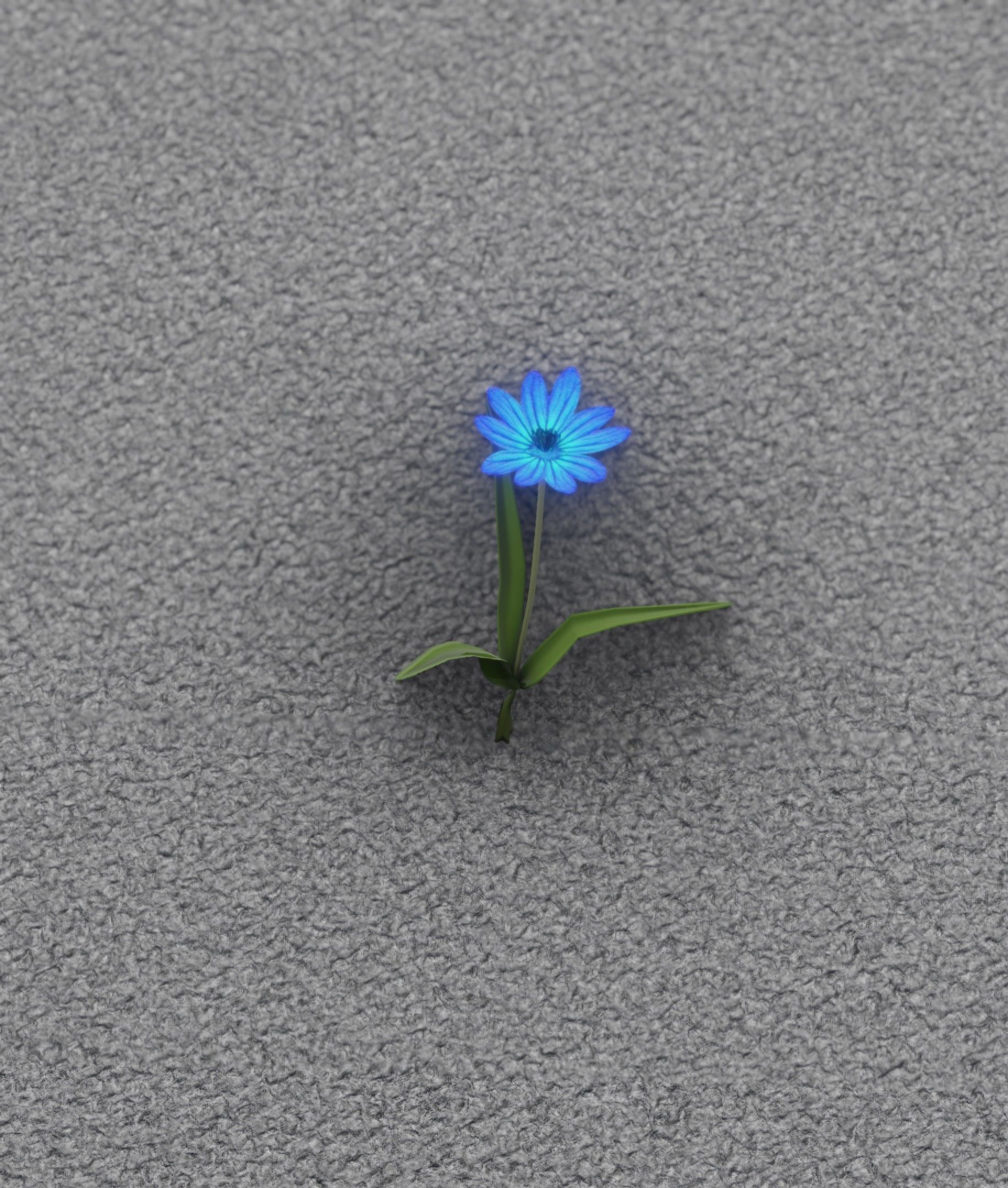 Blue Flower - Verion 3 - Object 18 Low-poly 3D model_16