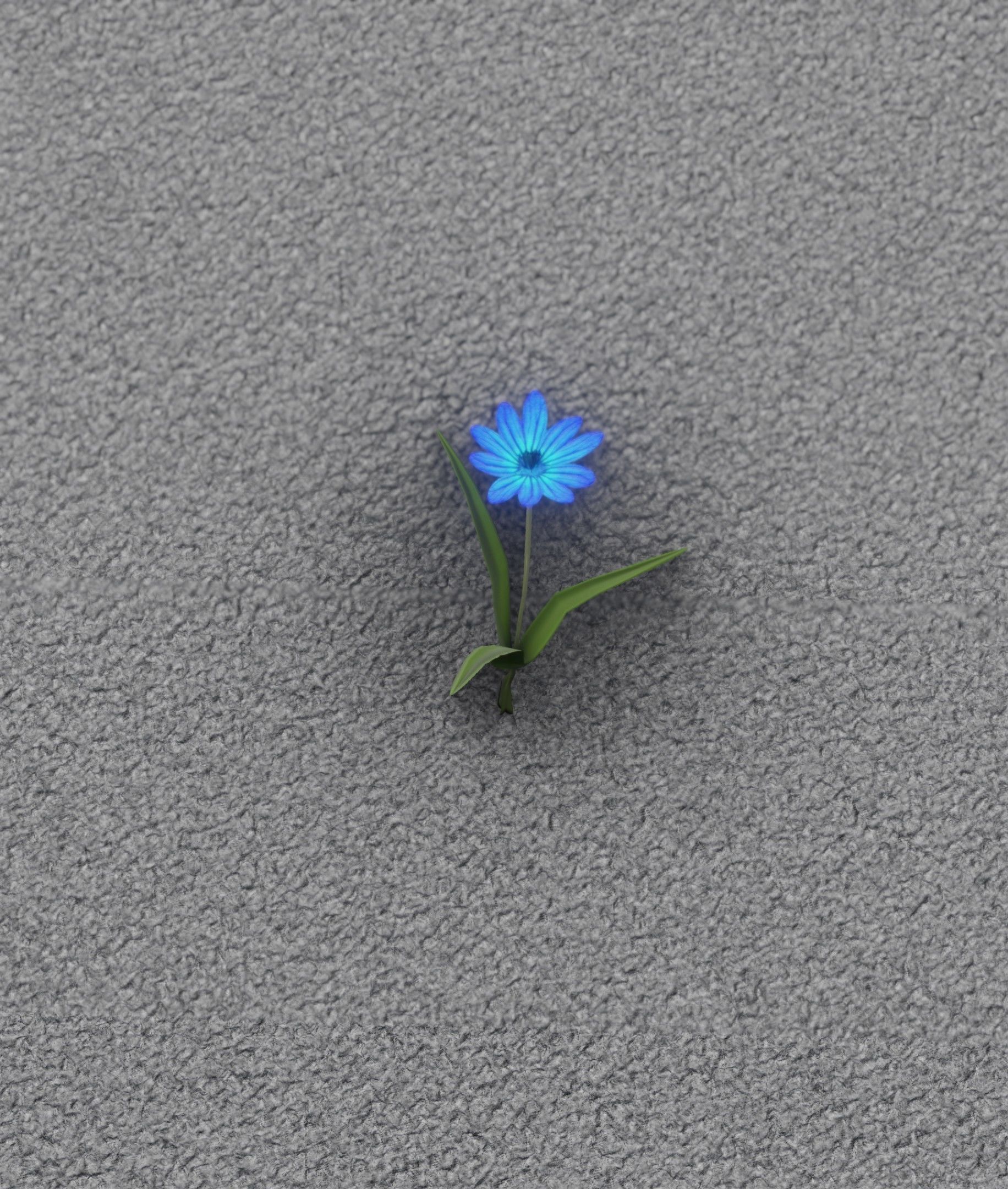 Blue Flower - Verion 3 - Object 18 Low-poly 3D model_15