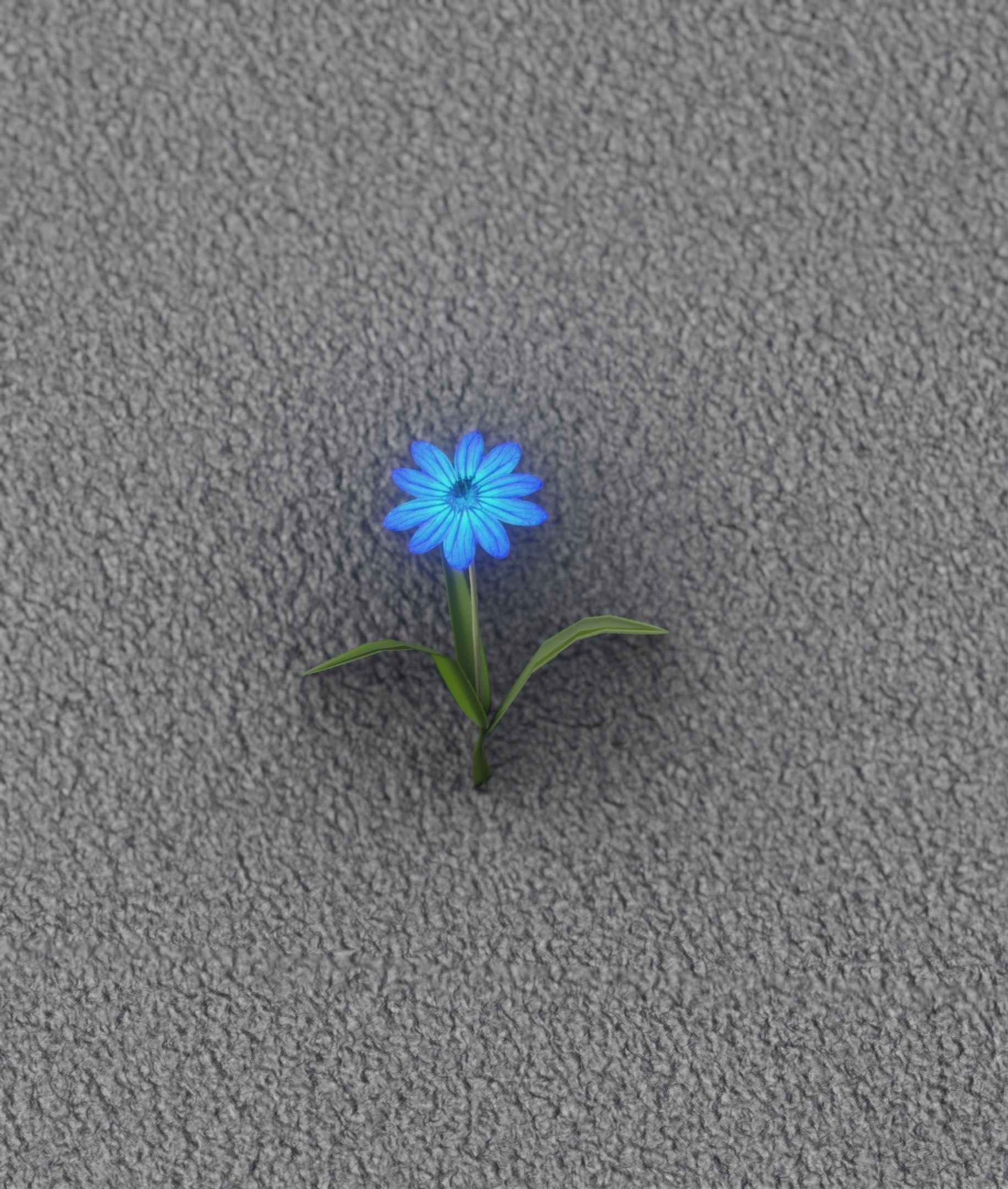 Blue Flower - Verion 4 - Object 19 Low-poly 3D model_8