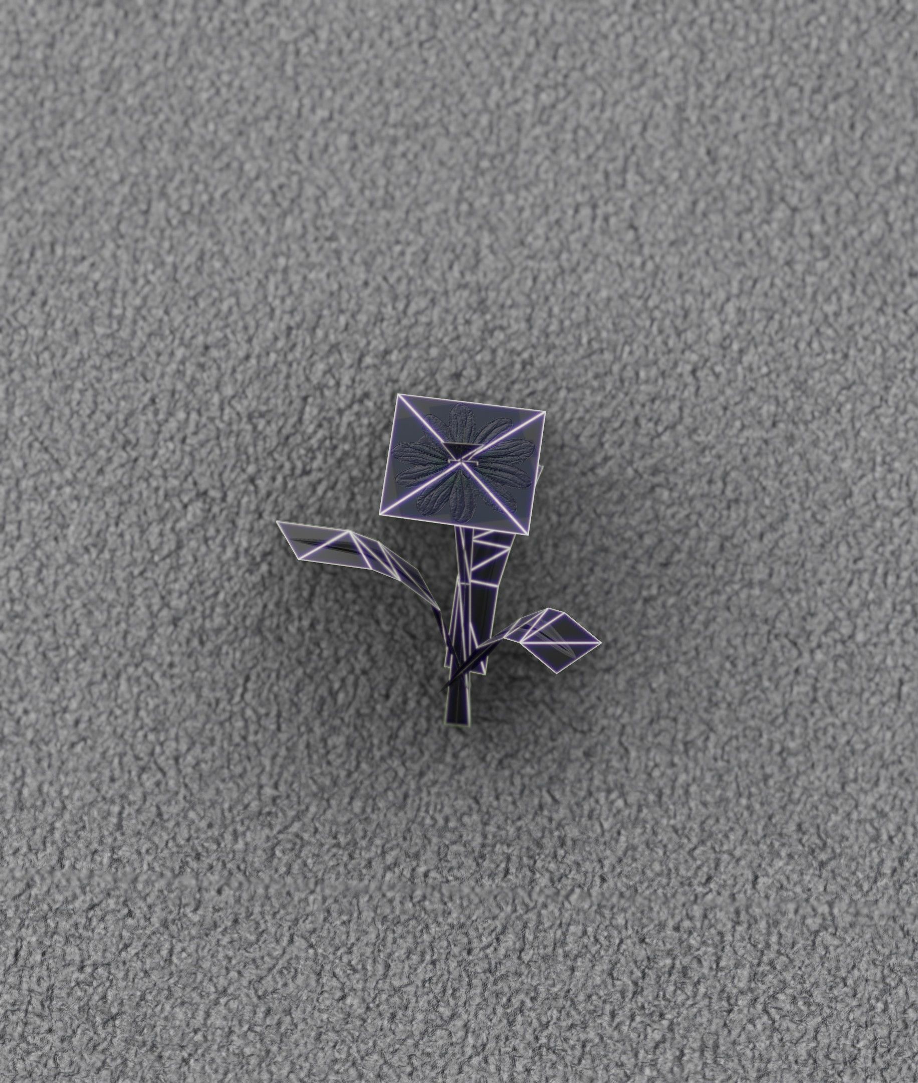 Blue Flower - Verion 4 - Object 19 Low-poly 3D model_4