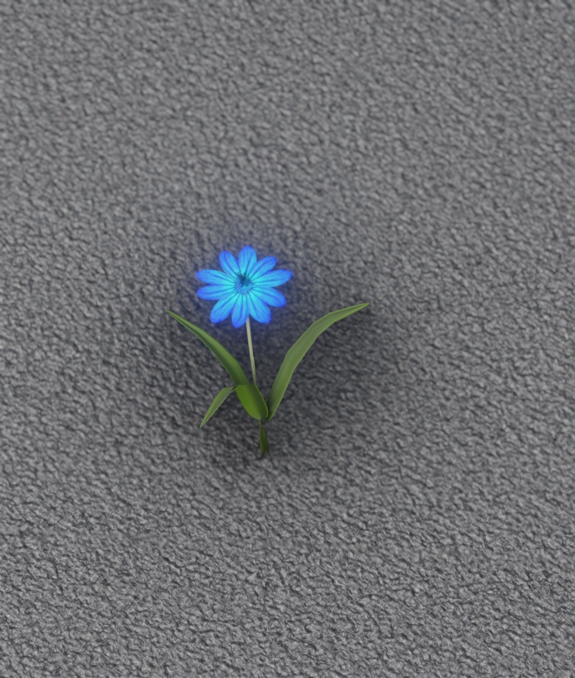 Blue Flower - Verion 4 - Object 19 Low-poly 3D model_6