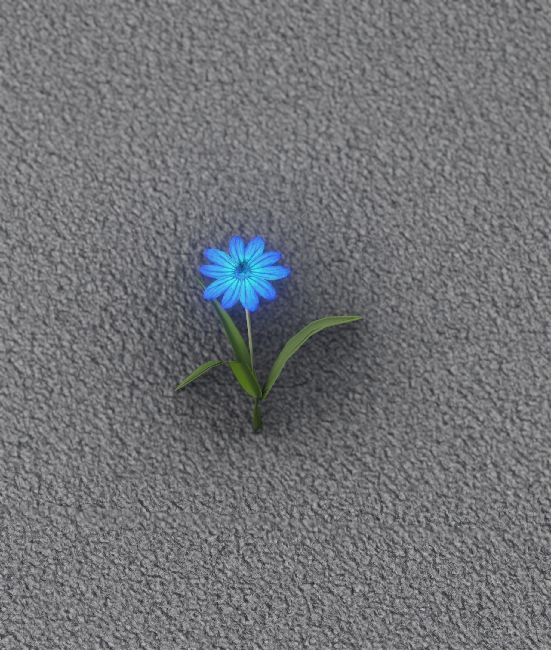 Blue Flower - Verion 4 - Object 19 Low-poly 3D model_7