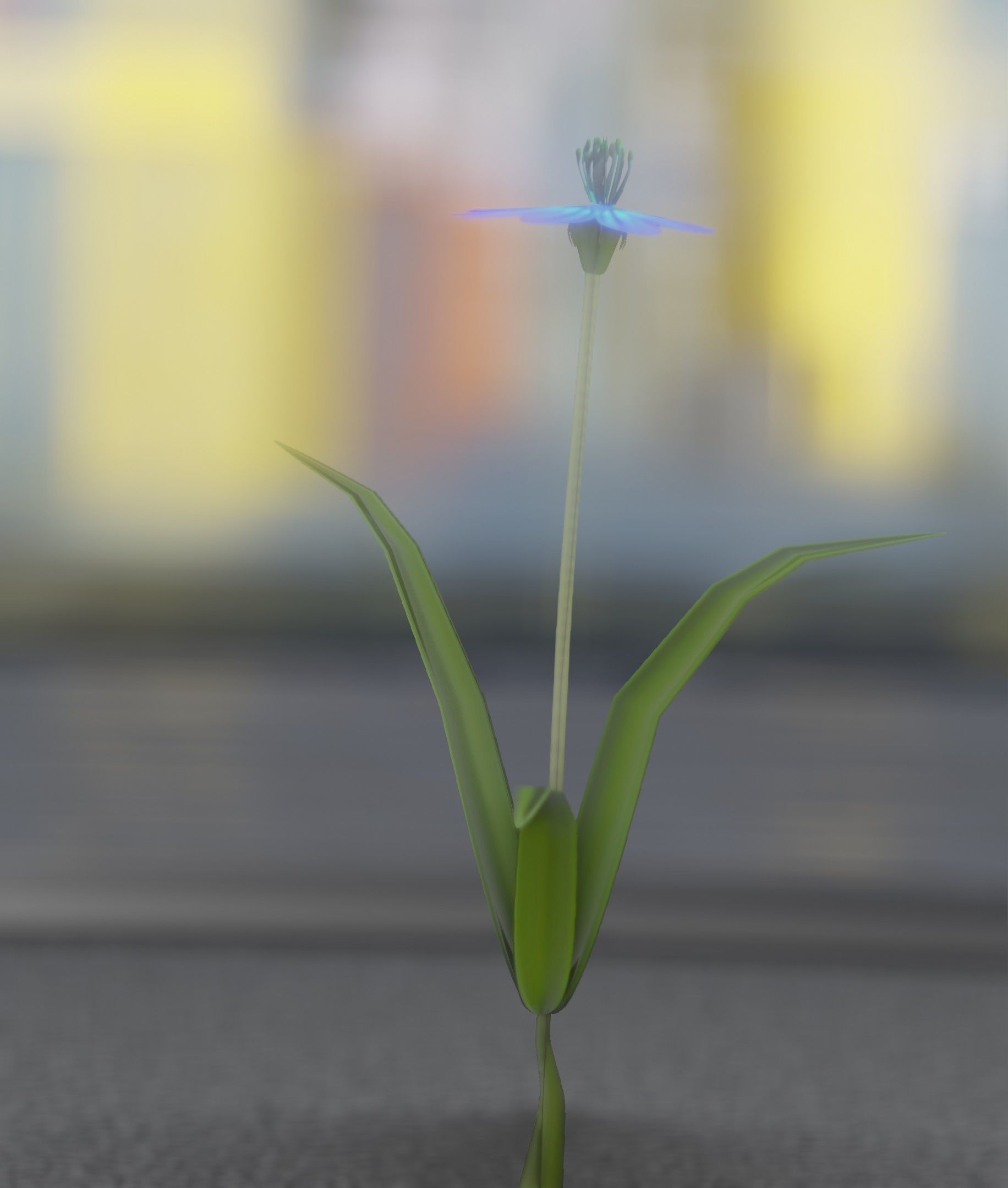 Blue Flower - Verion 4 - Object 19 Low-poly 3D model_46
