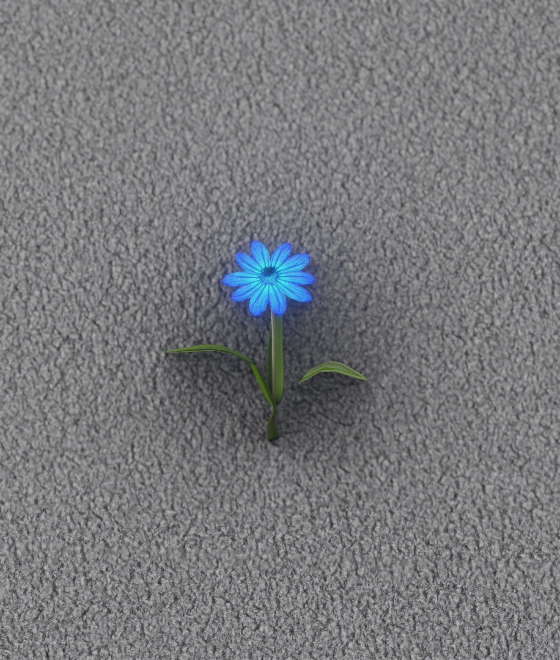 Blue Flower - Verion 4 - Object 19 Low-poly 3D model_9