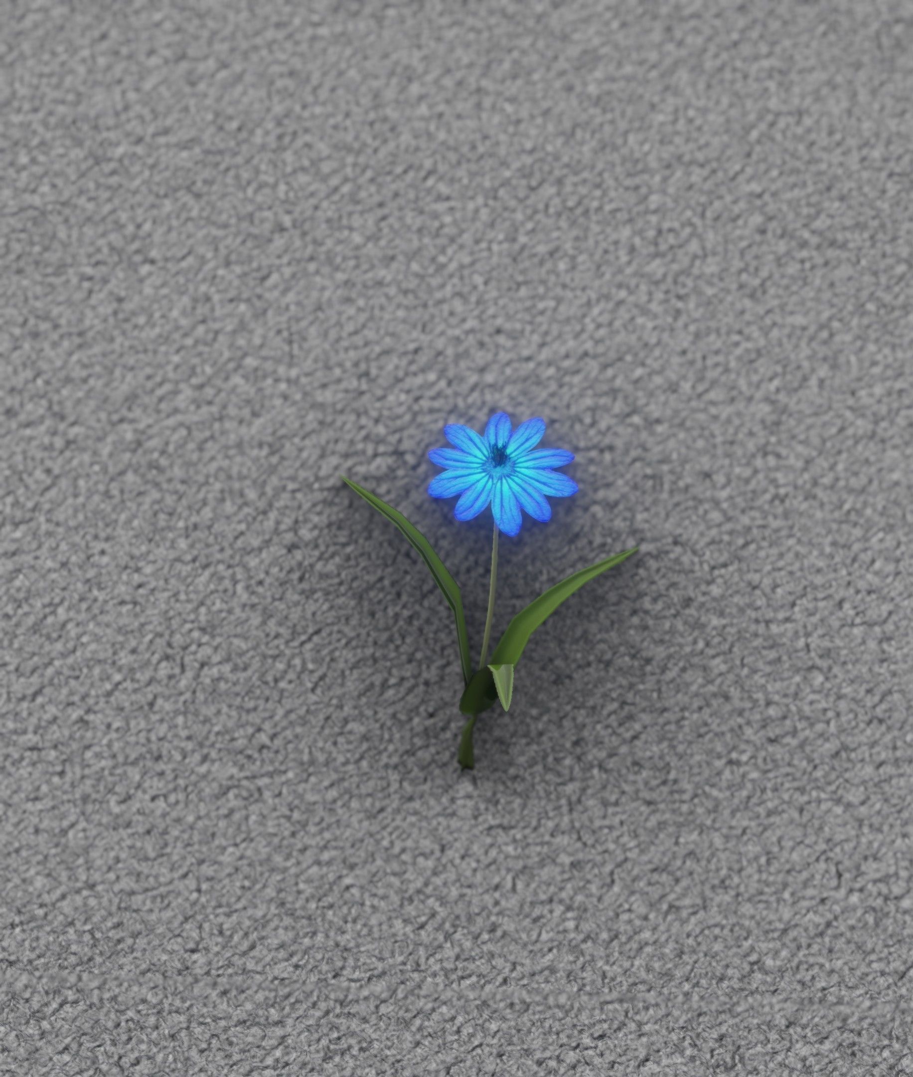 Blue Flower - Verion 4 - Object 19 Low-poly 3D model_11