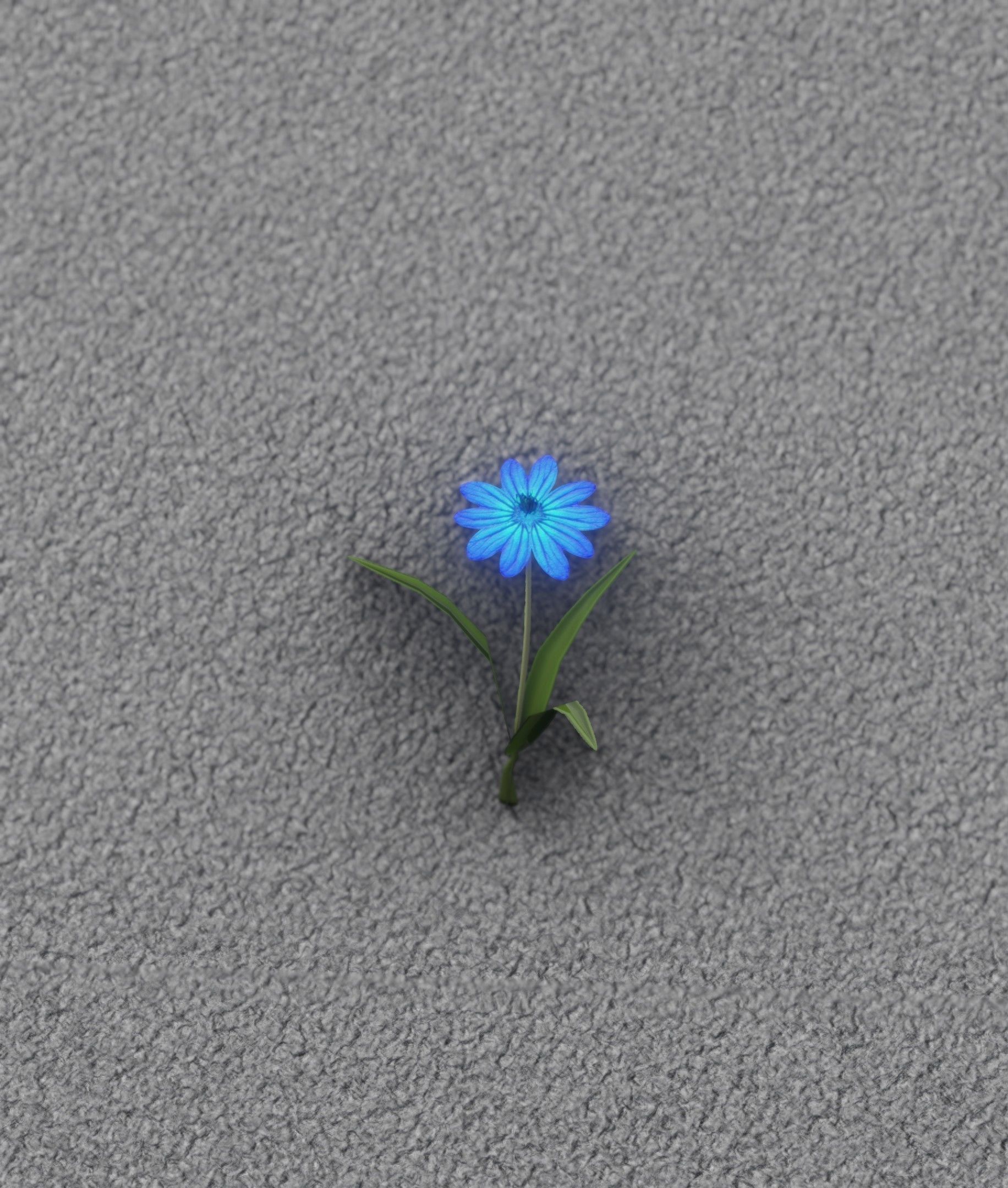 Blue Flower - Verion 4 - Object 19 Low-poly 3D model_10