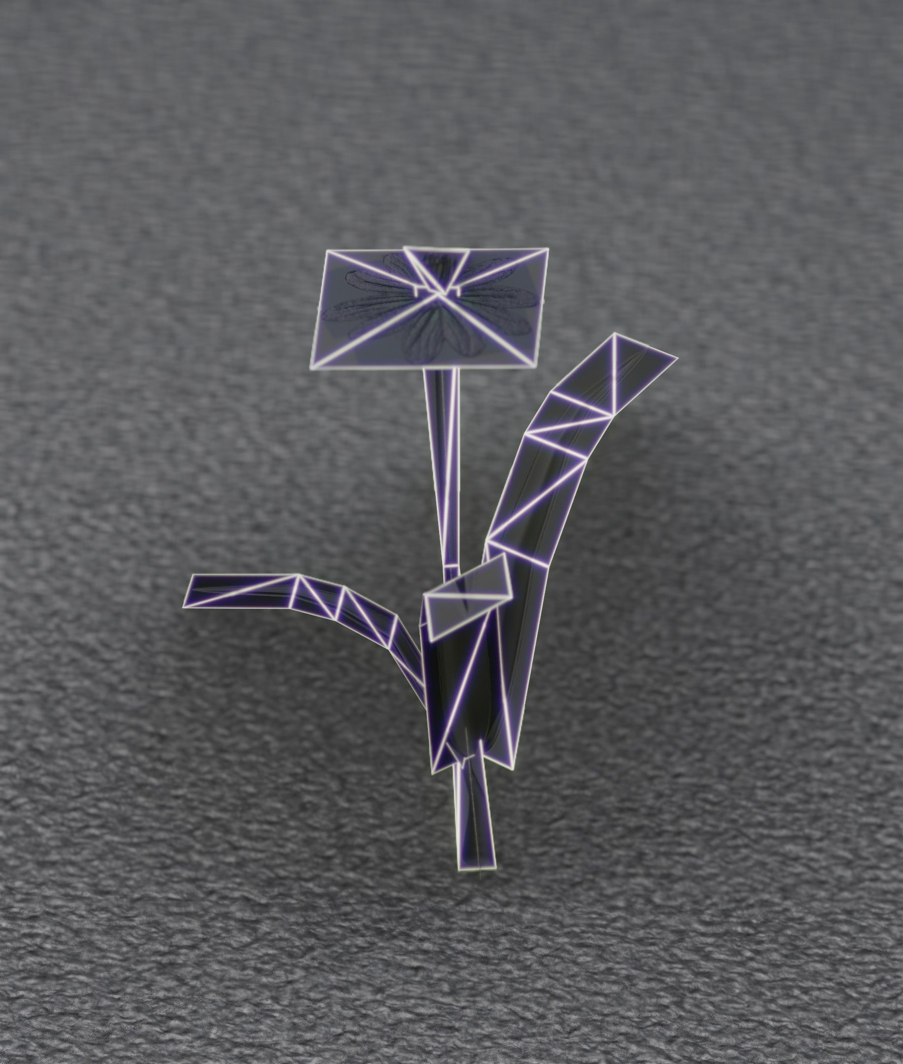 Blue Flower - Verion 4 - Object 19 Low-poly 3D model_36