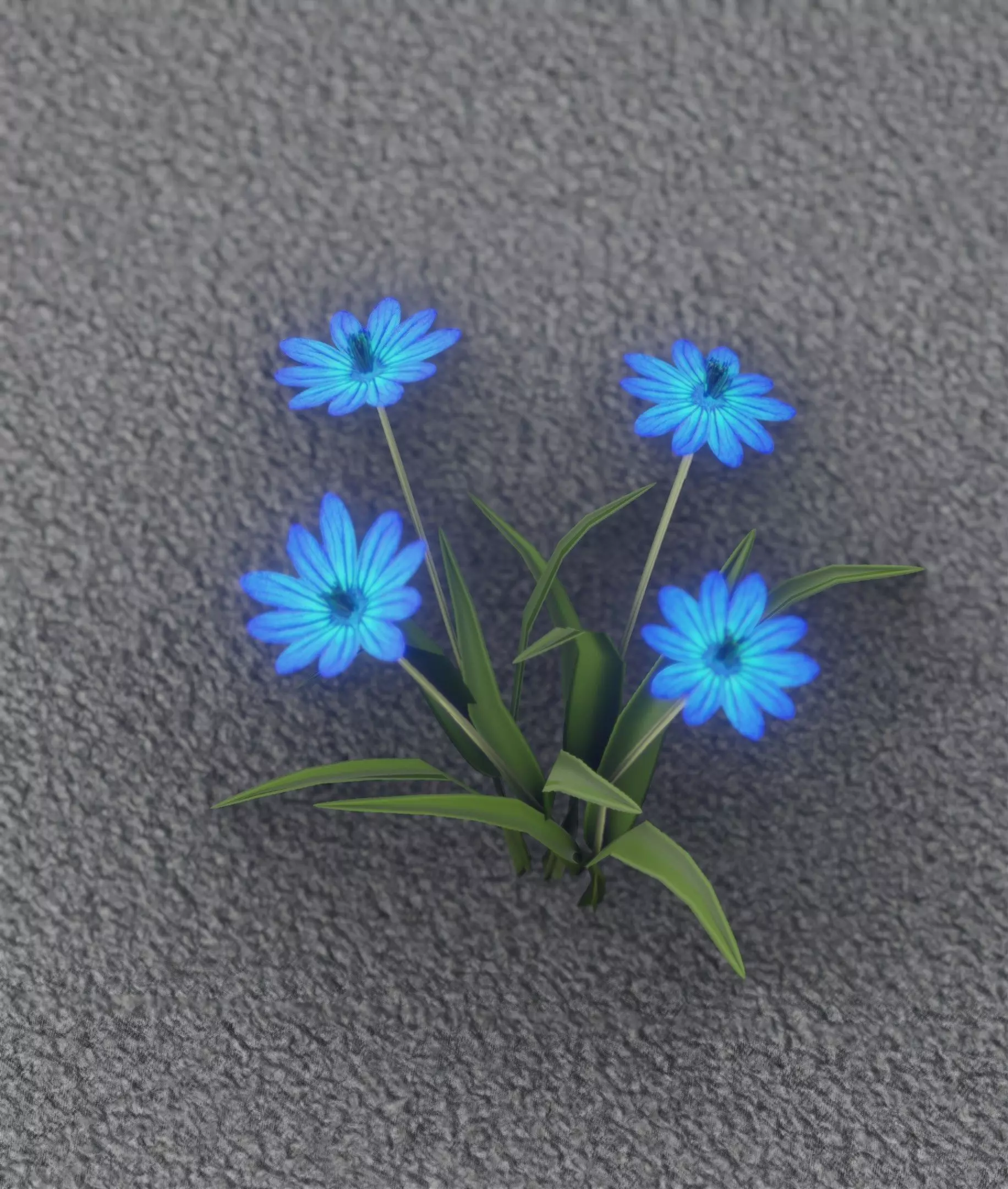Blue Flowers - Verion 5 - Object 20 Low-poly 3D model_0
