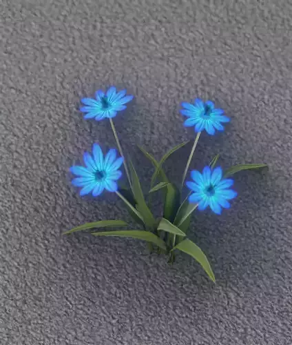 Blue Flowers - Verion 5 - Object 20 Low-poly 3D model Blue Flowers - Verion 5 - Object 20 Low-poly 3D model