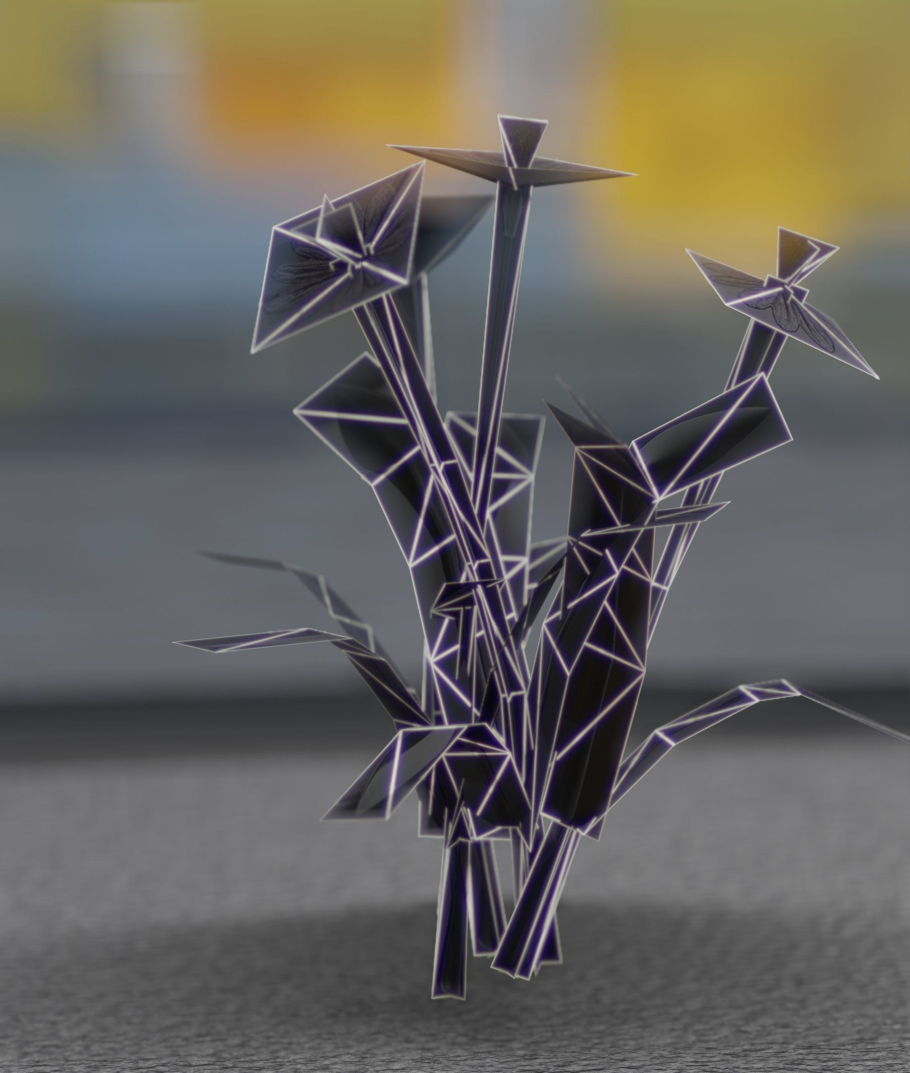 Violet Flowers - Verion 5 - Object 25 Low-poly 3D model_3