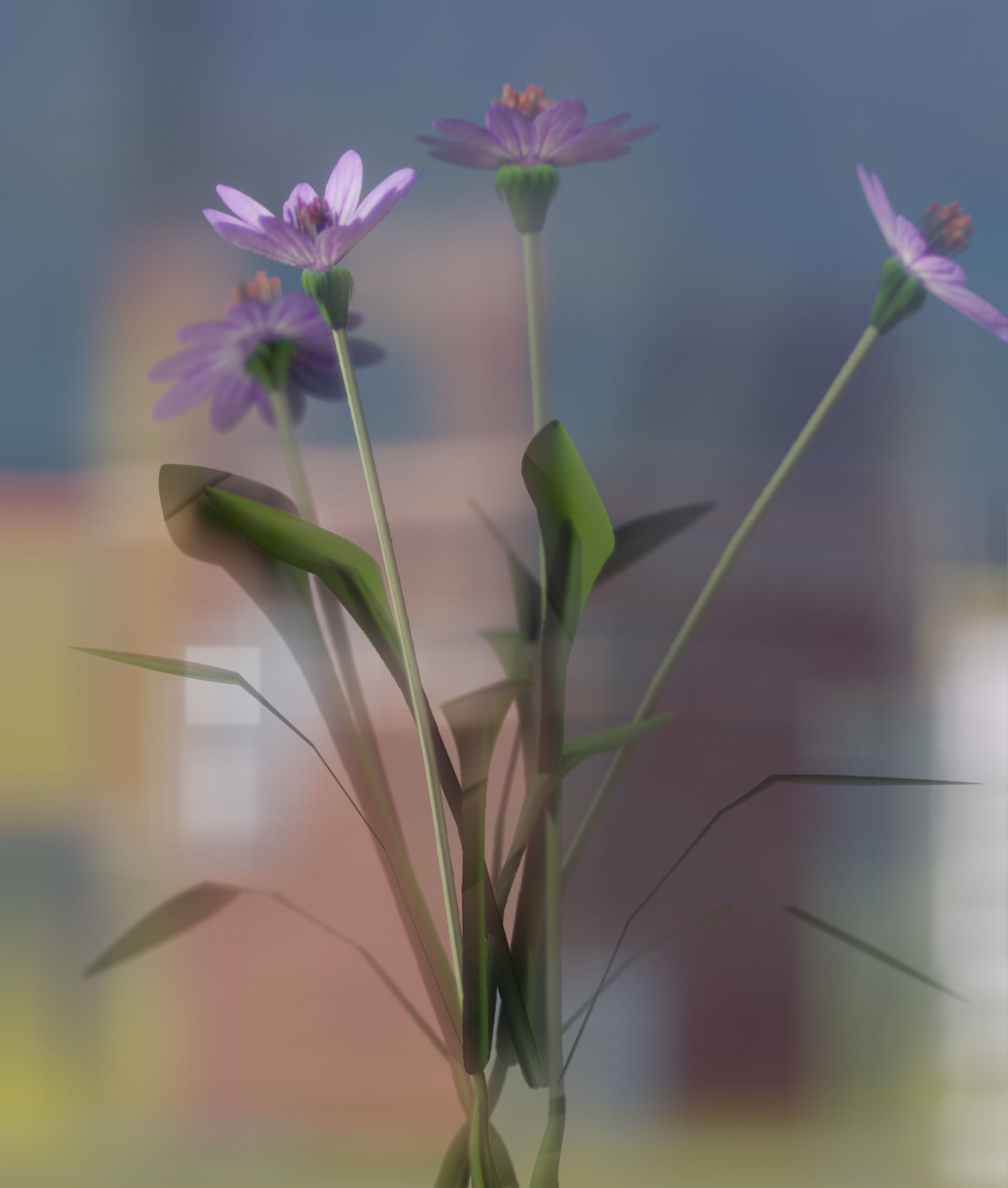 Violet Flowers - Verion 5 - Object 25 Low-poly 3D model_20