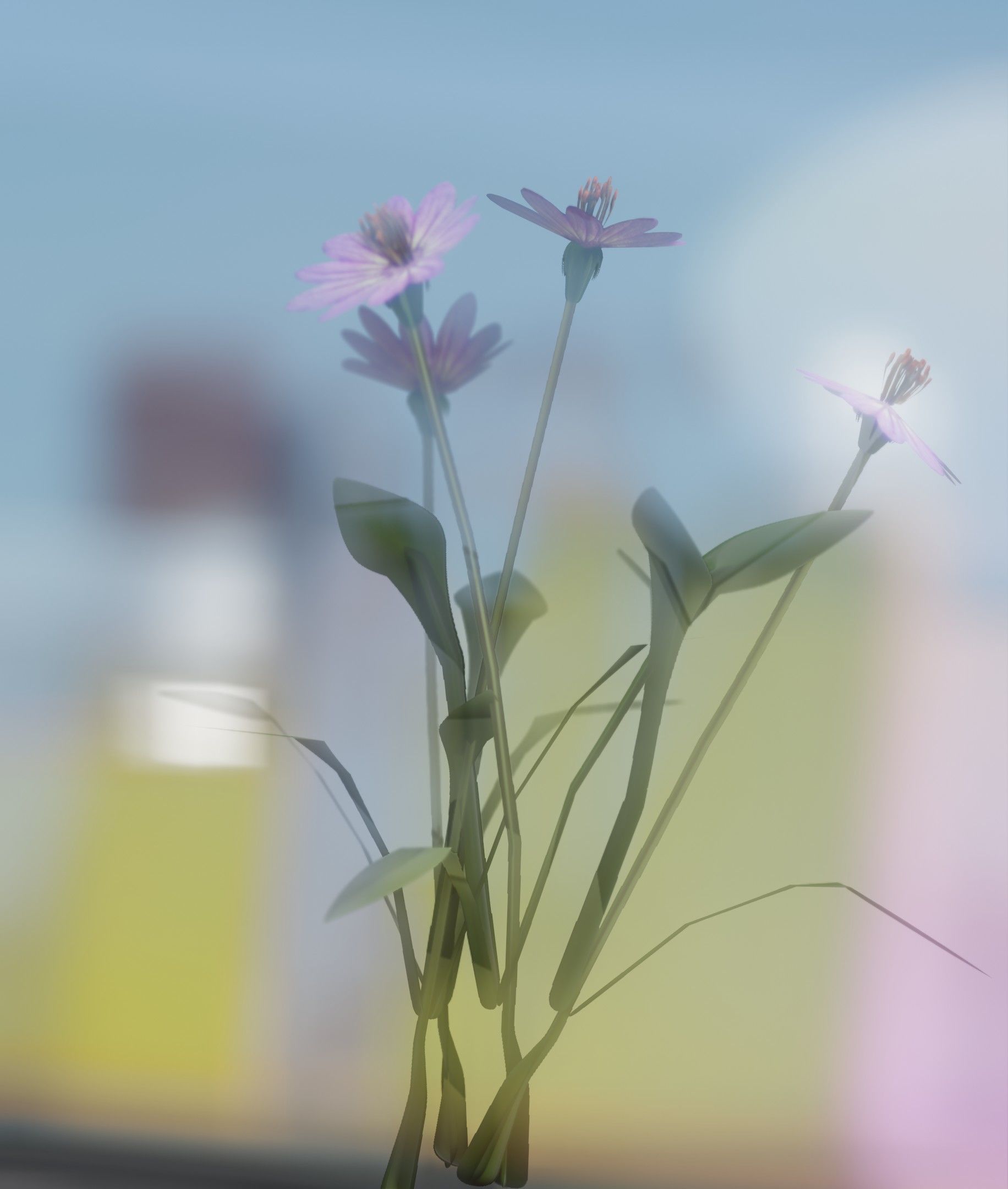 Violet Flowers - Verion 5 - Object 25 Low-poly 3D model_37