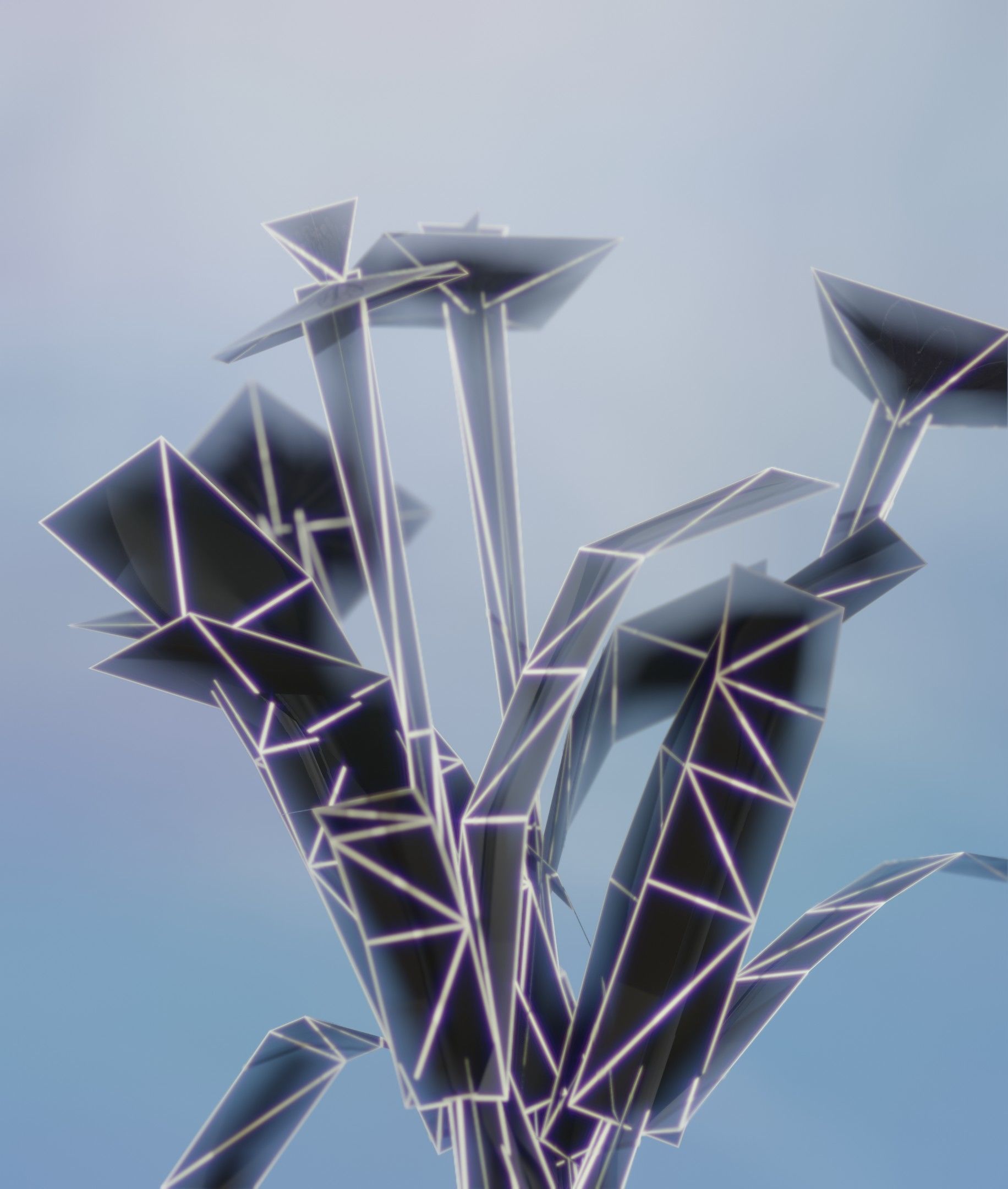 Violet Flowers - Verion 5 - Object 25 Low-poly 3D model_16