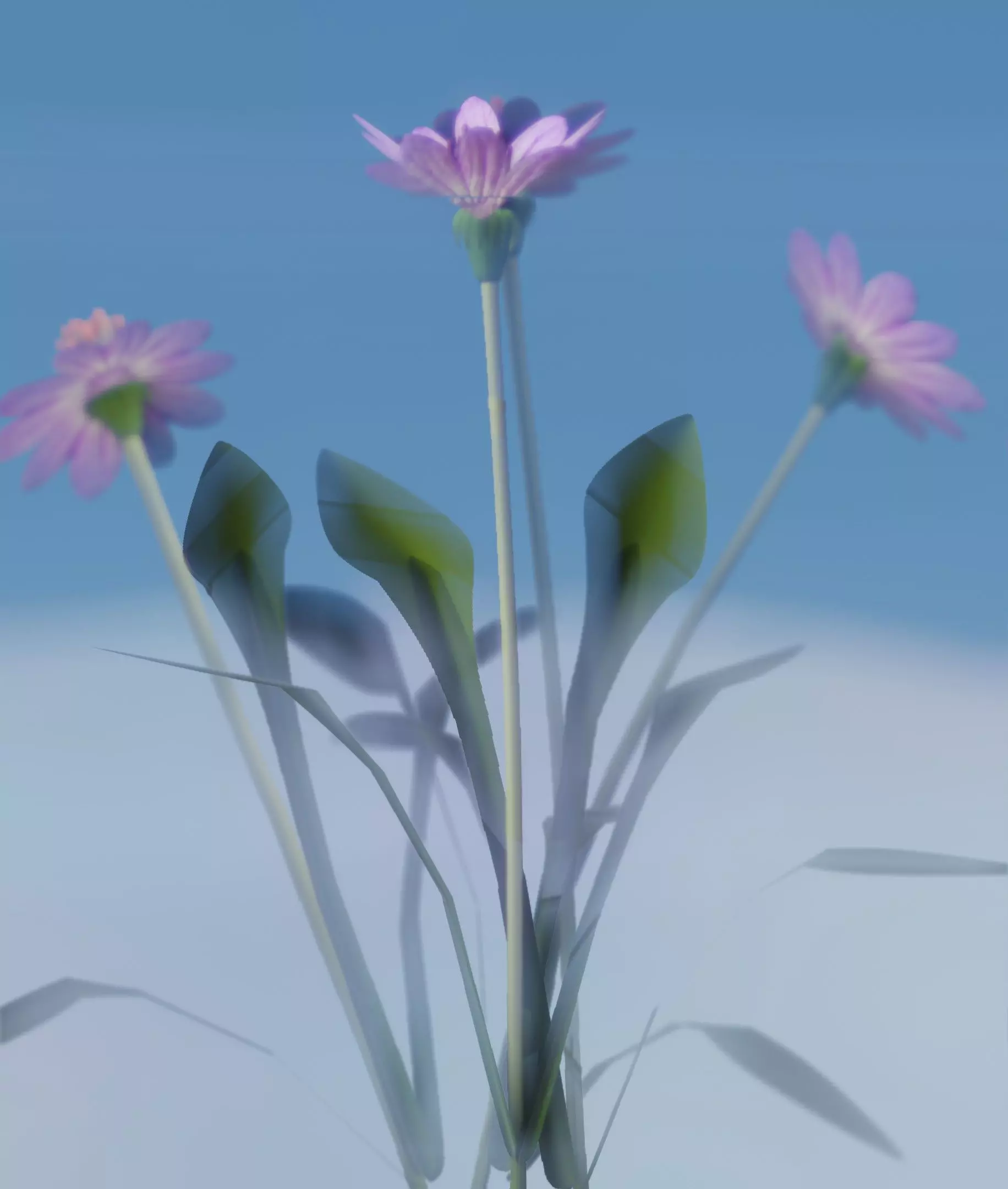 Violet Flowers - Verion 5 - Object 25 Low-poly 3D model_0