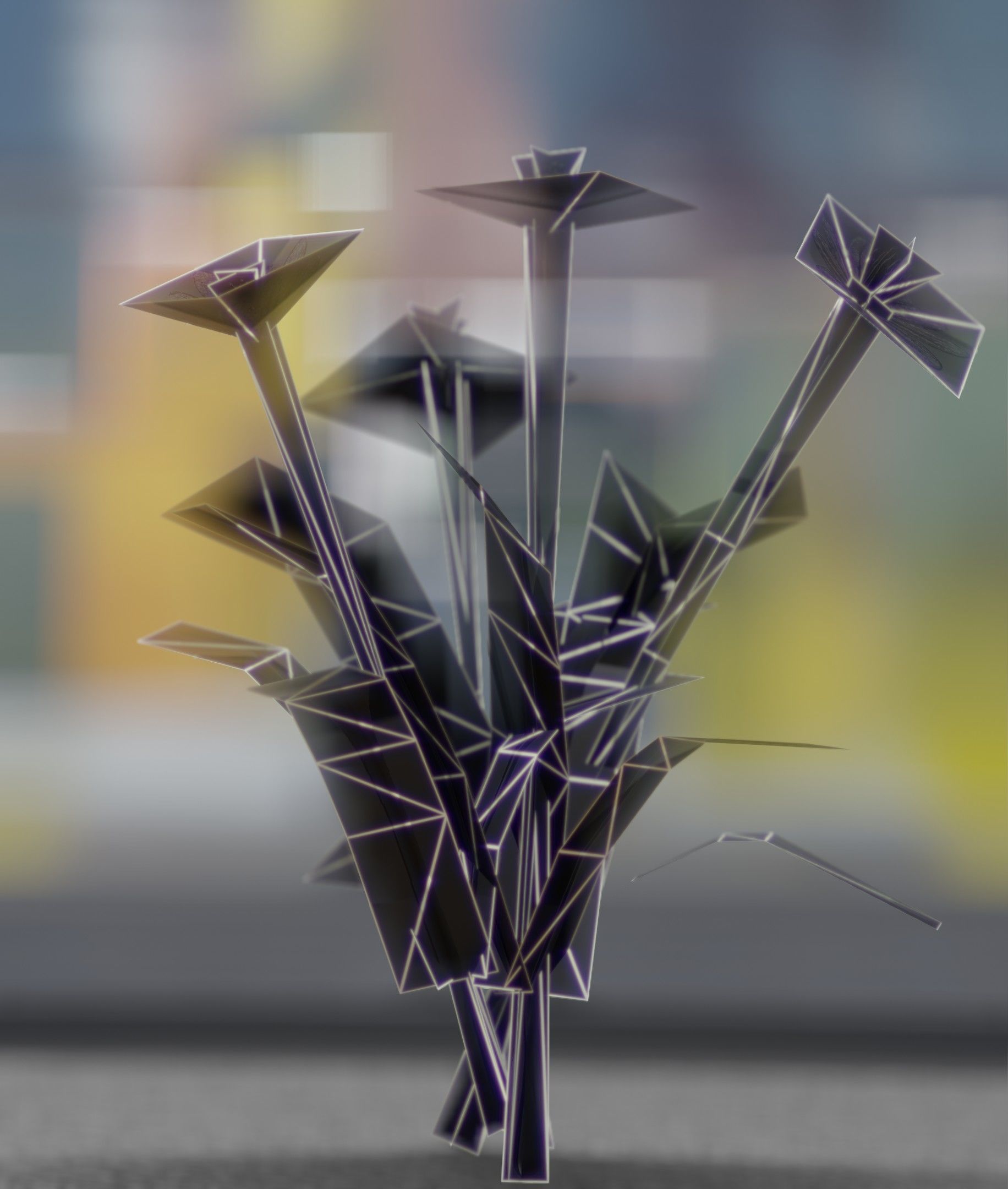 Violet Flowers - Verion 5 - Object 25 Low-poly 3D model_21