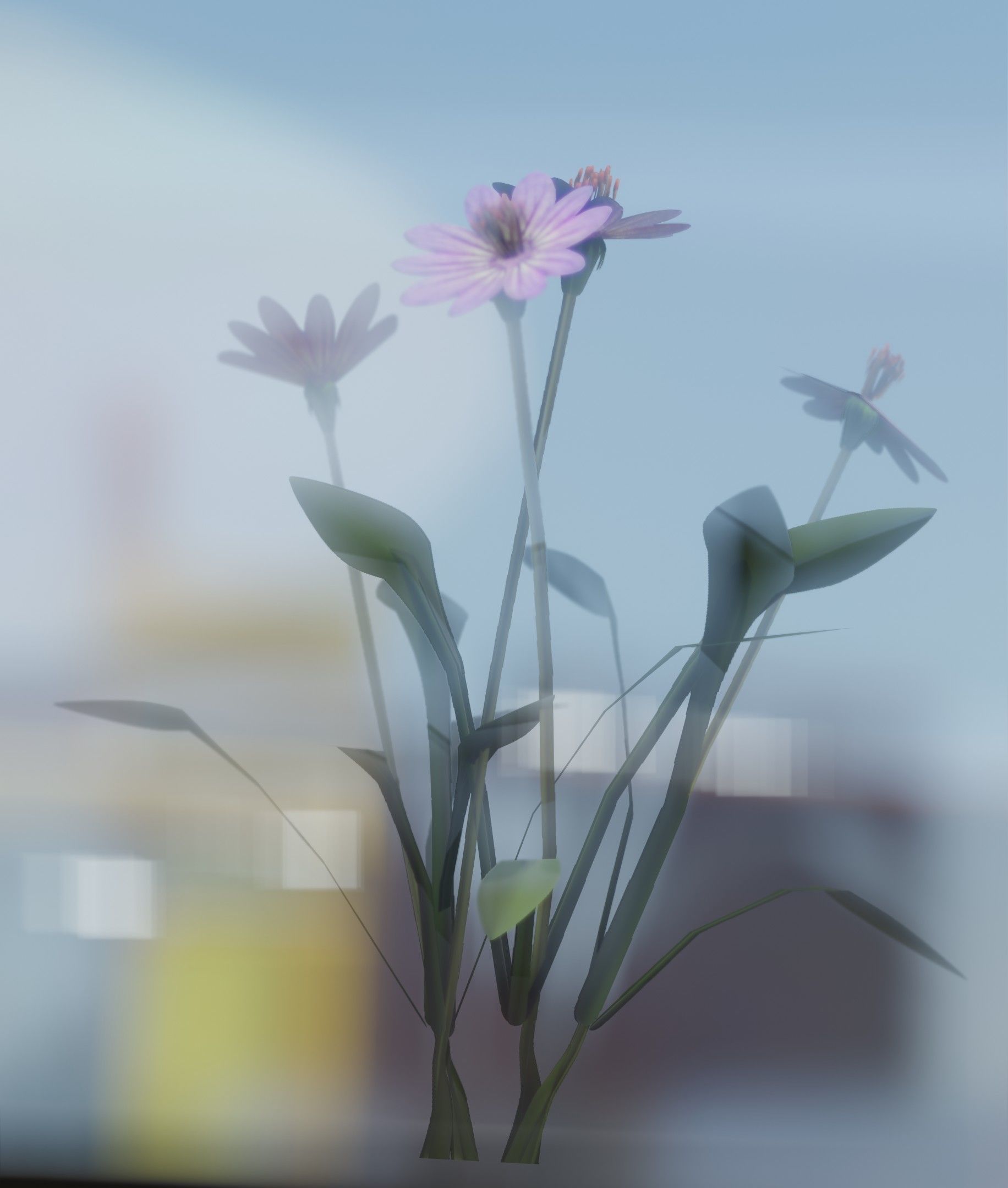 Violet Flowers - Verion 5 - Object 25 Low-poly 3D model_36