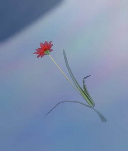 Red Flower - Verion 3 - Object 26 Low-poly 3D model
