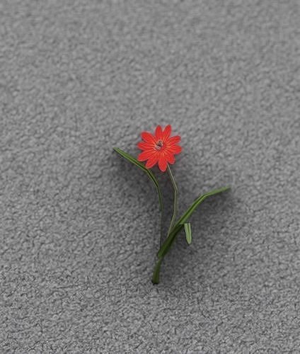 Red Flower - Verion 4 - Object 27 Low-poly 3D model