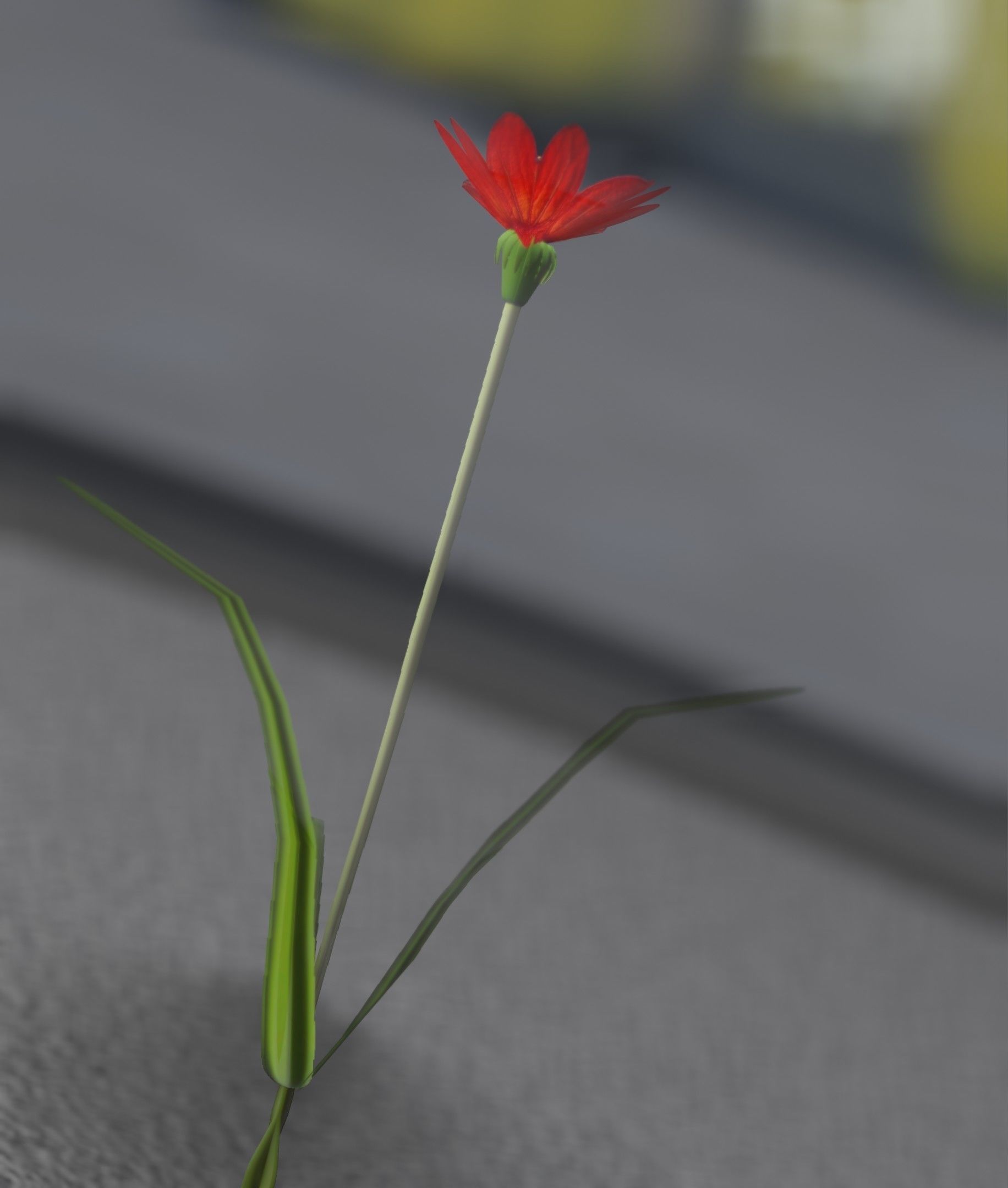 Red Flower - Verion 5 - Object 28 Low-poly 3D model_17