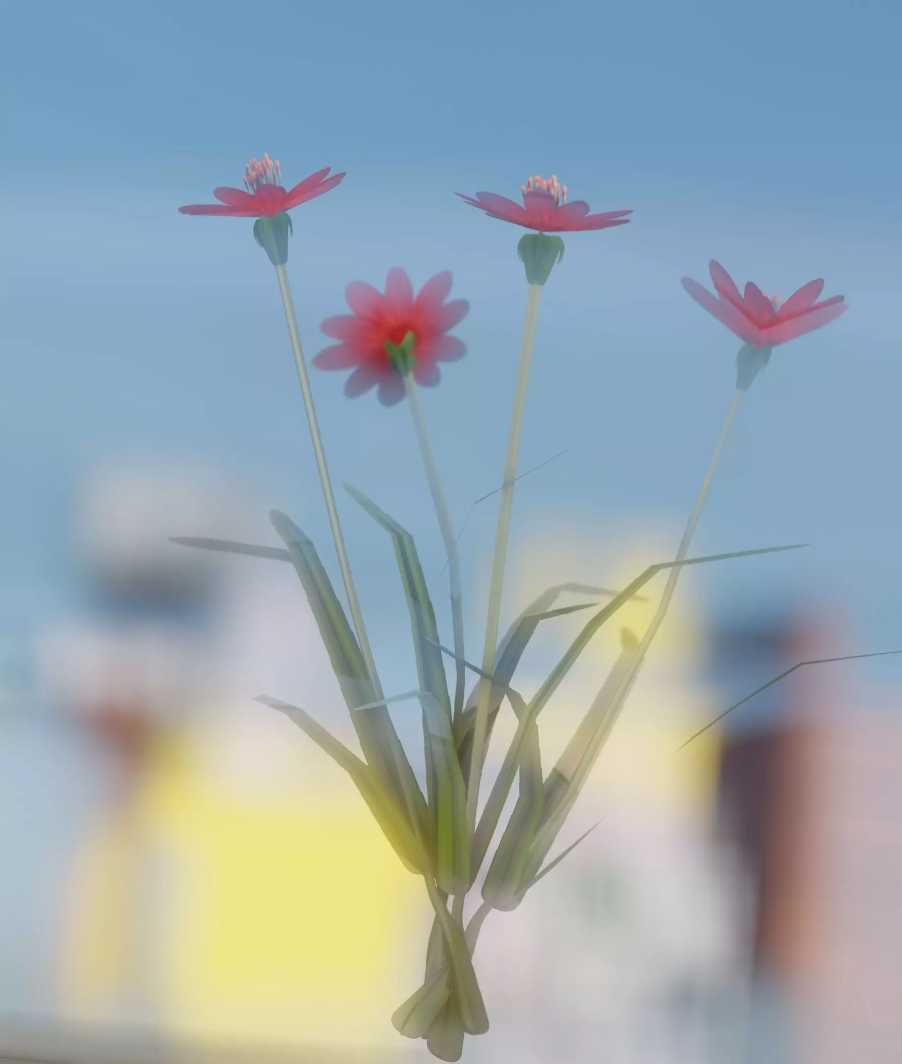 Red Flowers - Verion 7 - Object 30 Low-poly 3D model_0