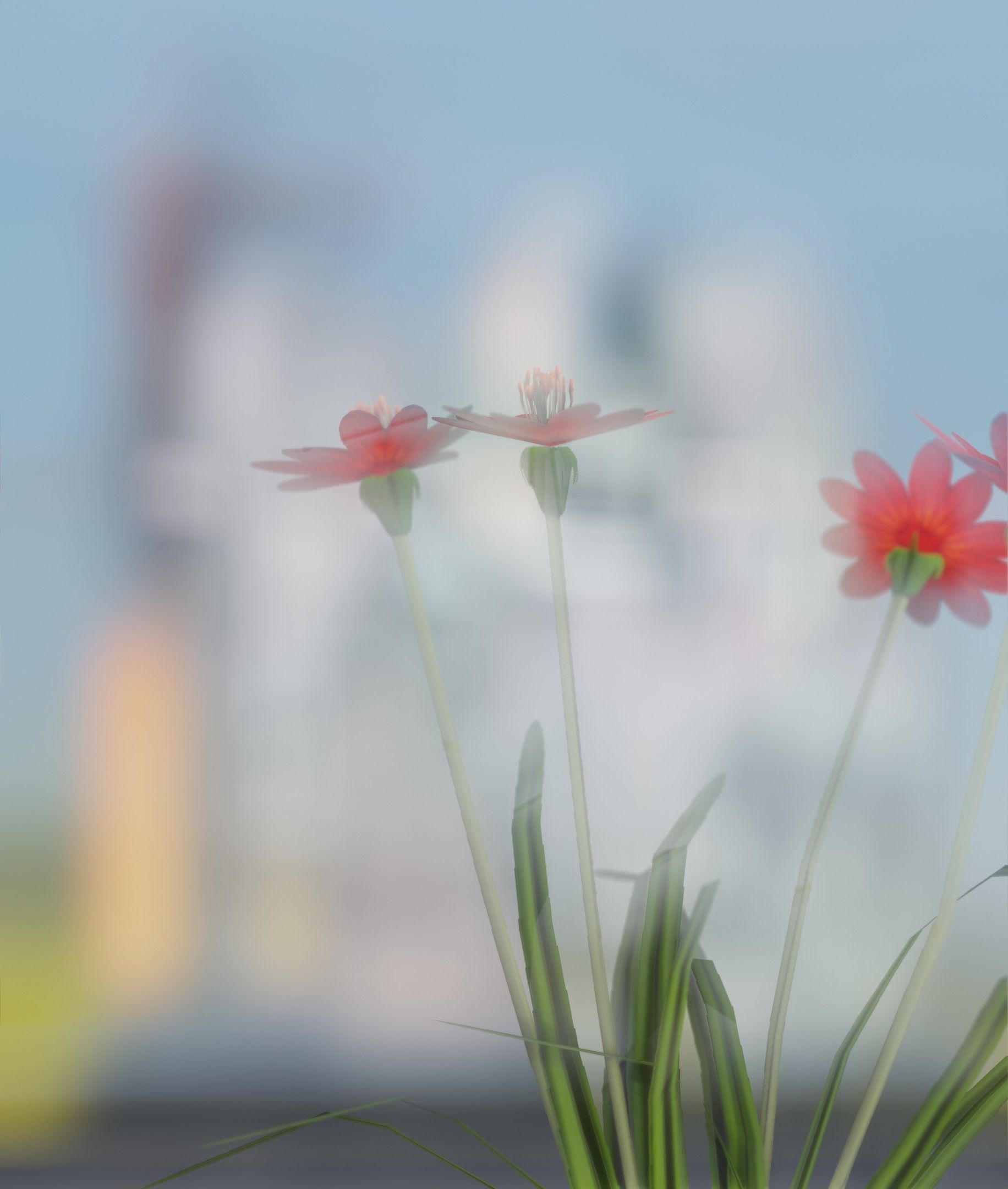 Red Flowers - Verion 7 - Object 30 Low-poly 3D model_32