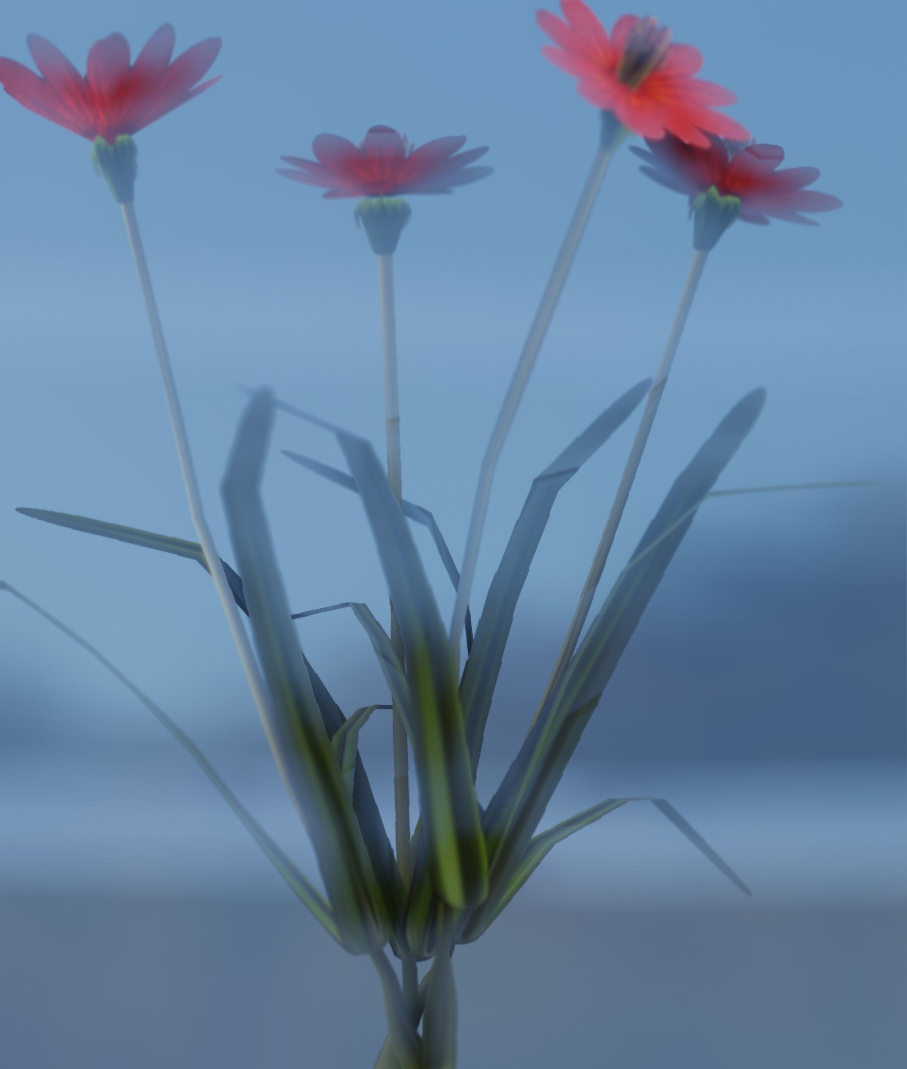 Red Flowers - Verion 7 - Object 30 Low-poly 3D model_24