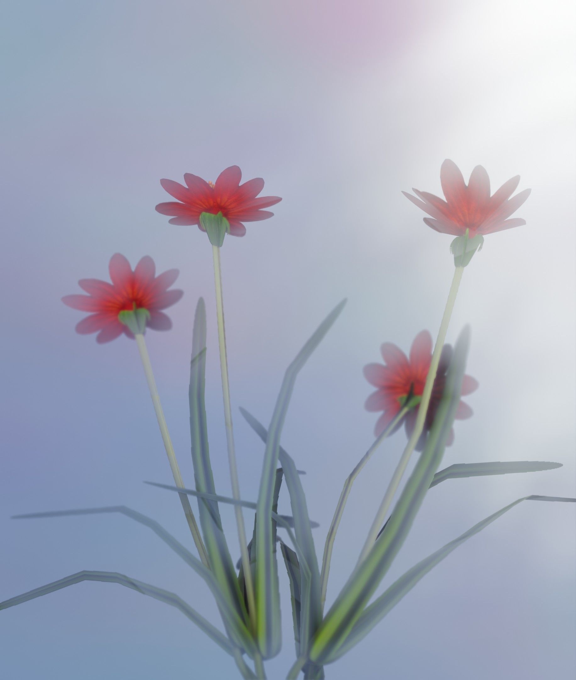 Red Flowers - Verion 7 - Object 30 Low-poly 3D model_19