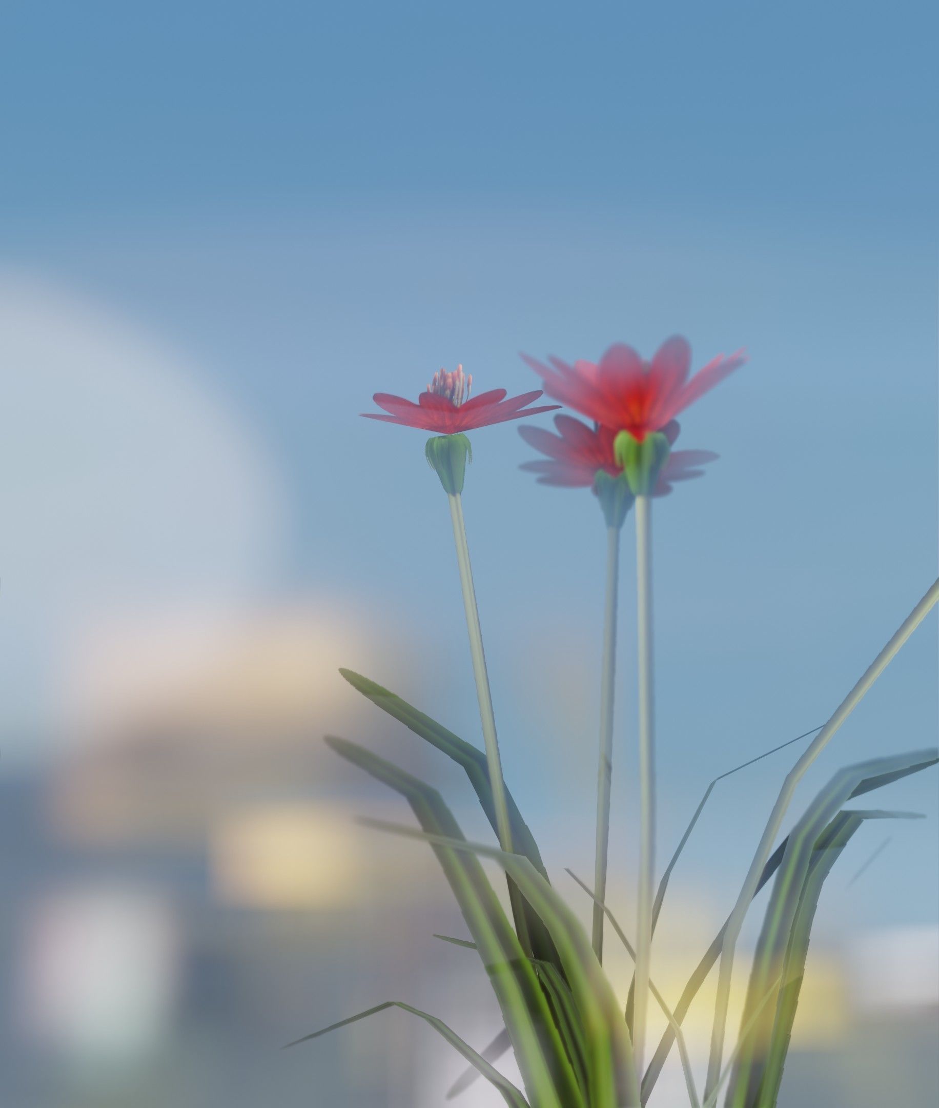 Red Flowers - Verion 7 - Object 30 Low-poly 3D model_34