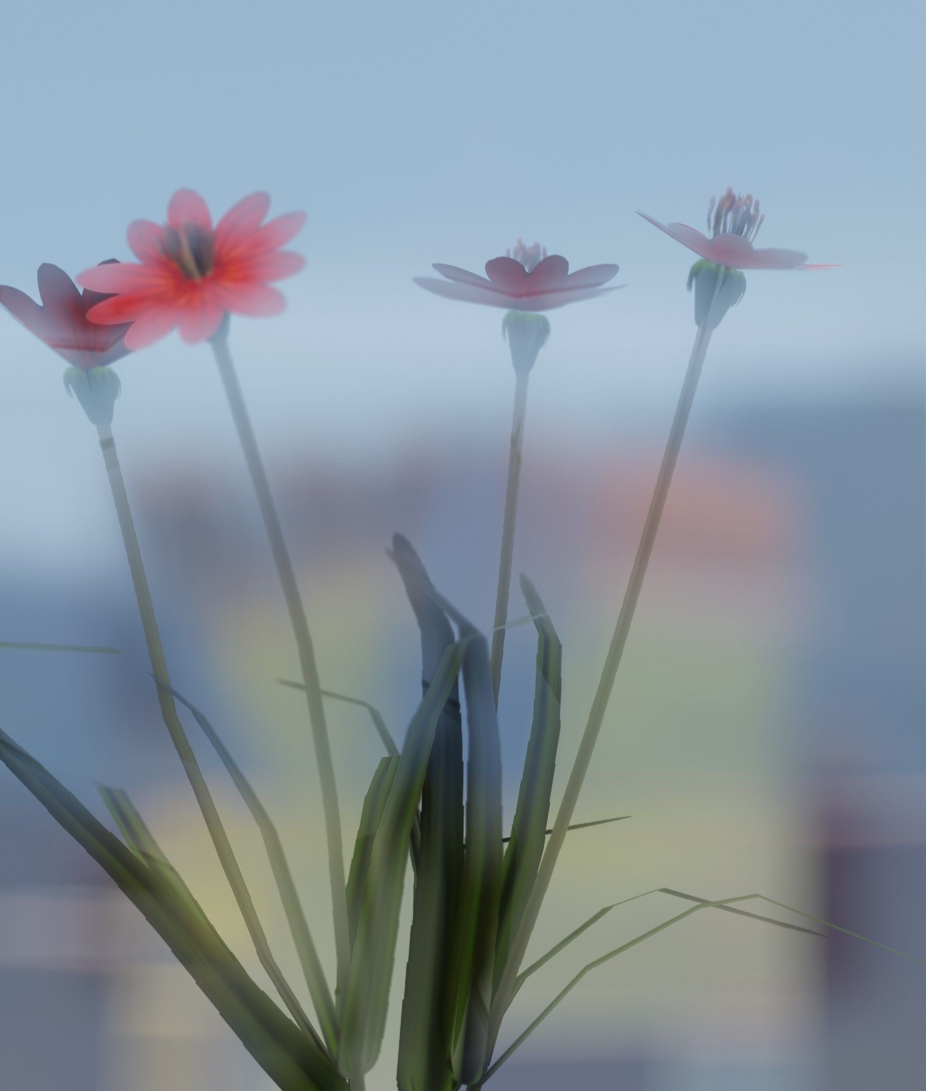 Red Flowers - Verion 7 - Object 30 Low-poly 3D model_26