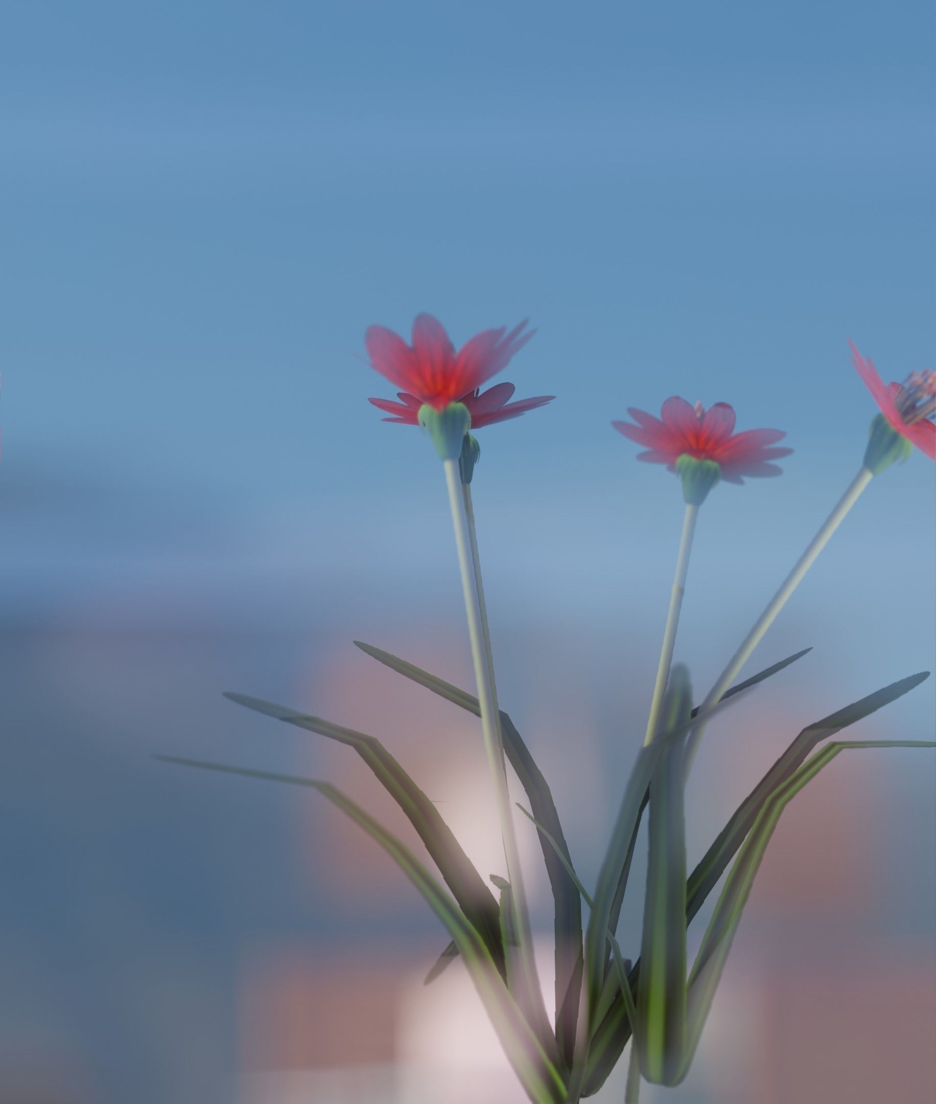 Red Flowers - Verion 7 - Object 30 Low-poly 3D model_35