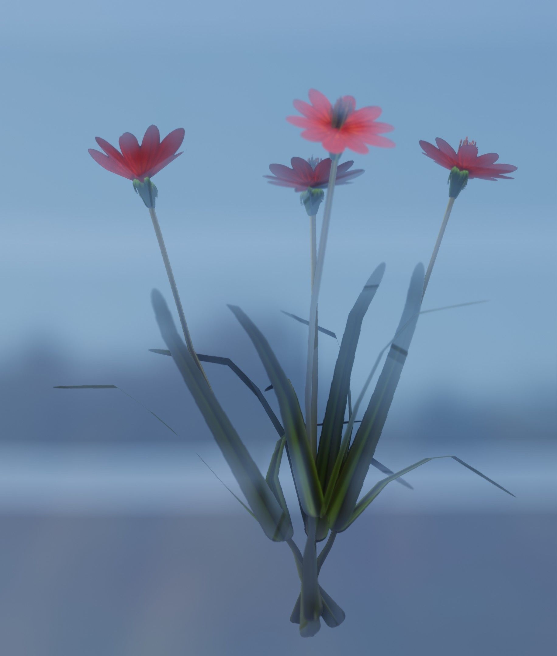 Red Flowers - Verion 7 - Object 30 Low-poly 3D model_37