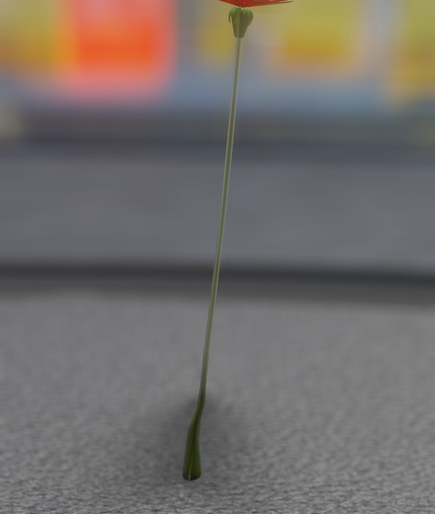 Red Flower - Verion 2 - Object 31 Low-poly 3D model_20