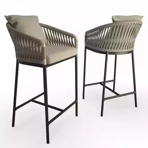 Bitta Braided Bar Stool Kettal 3D model