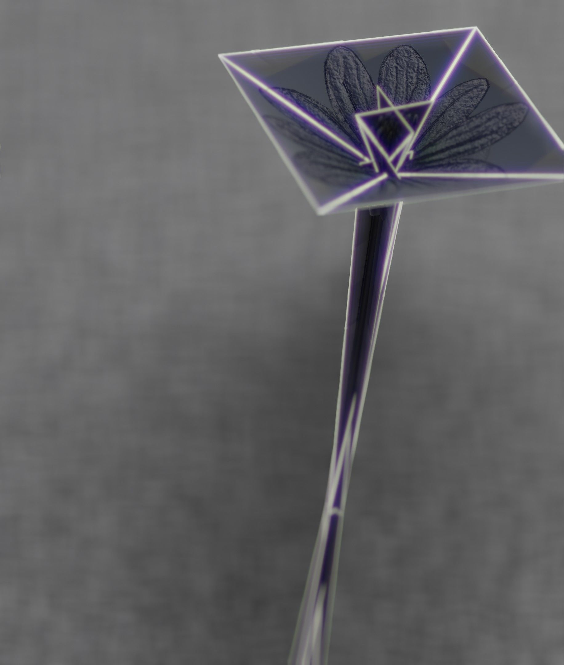 Blue Flower - Verion 5 - Object 35 Low-poly 3D model_2