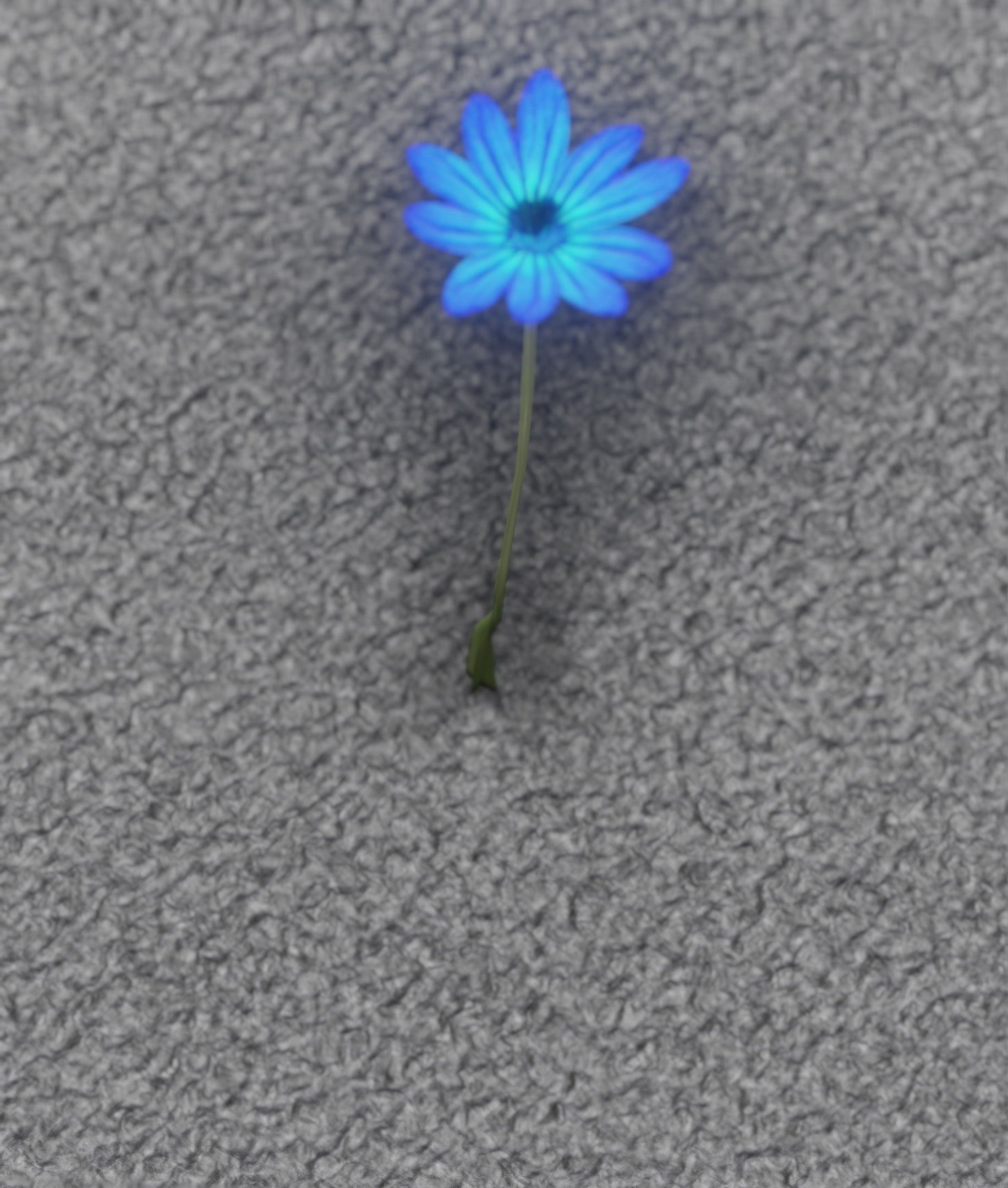 Blue Flower - Verion 5 - Object 35 Low-poly 3D model_11