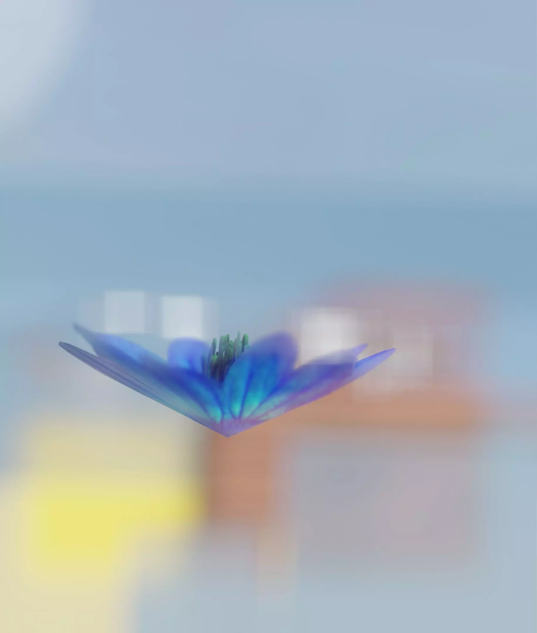 Blue Flower Blossom Version 6 - Object 36 Low-poly 3D model_0