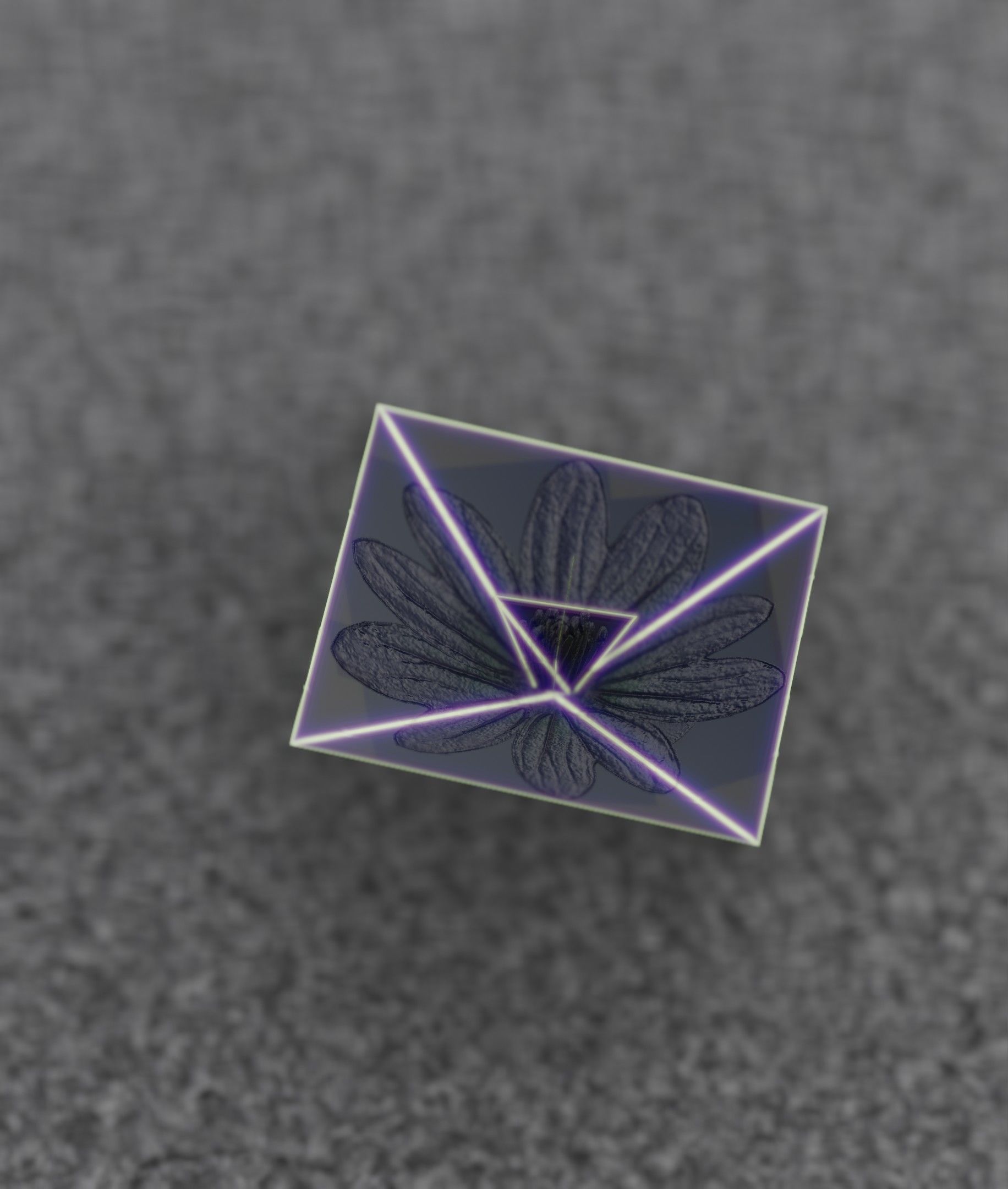 Blue Flower Blossom Version 6 - Object 36 Low-poly 3D model_4