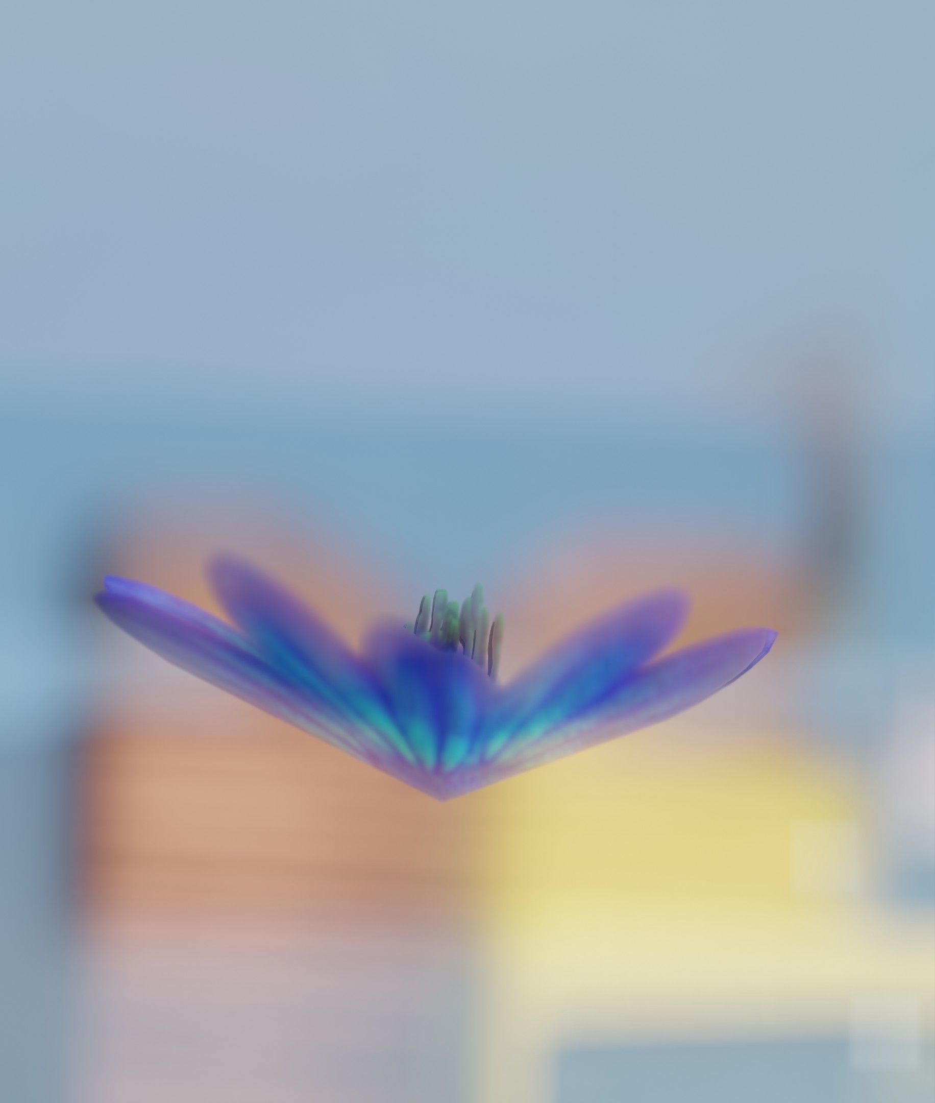 Blue Flower Blossom Version 6 - Object 36 Low-poly 3D model_49