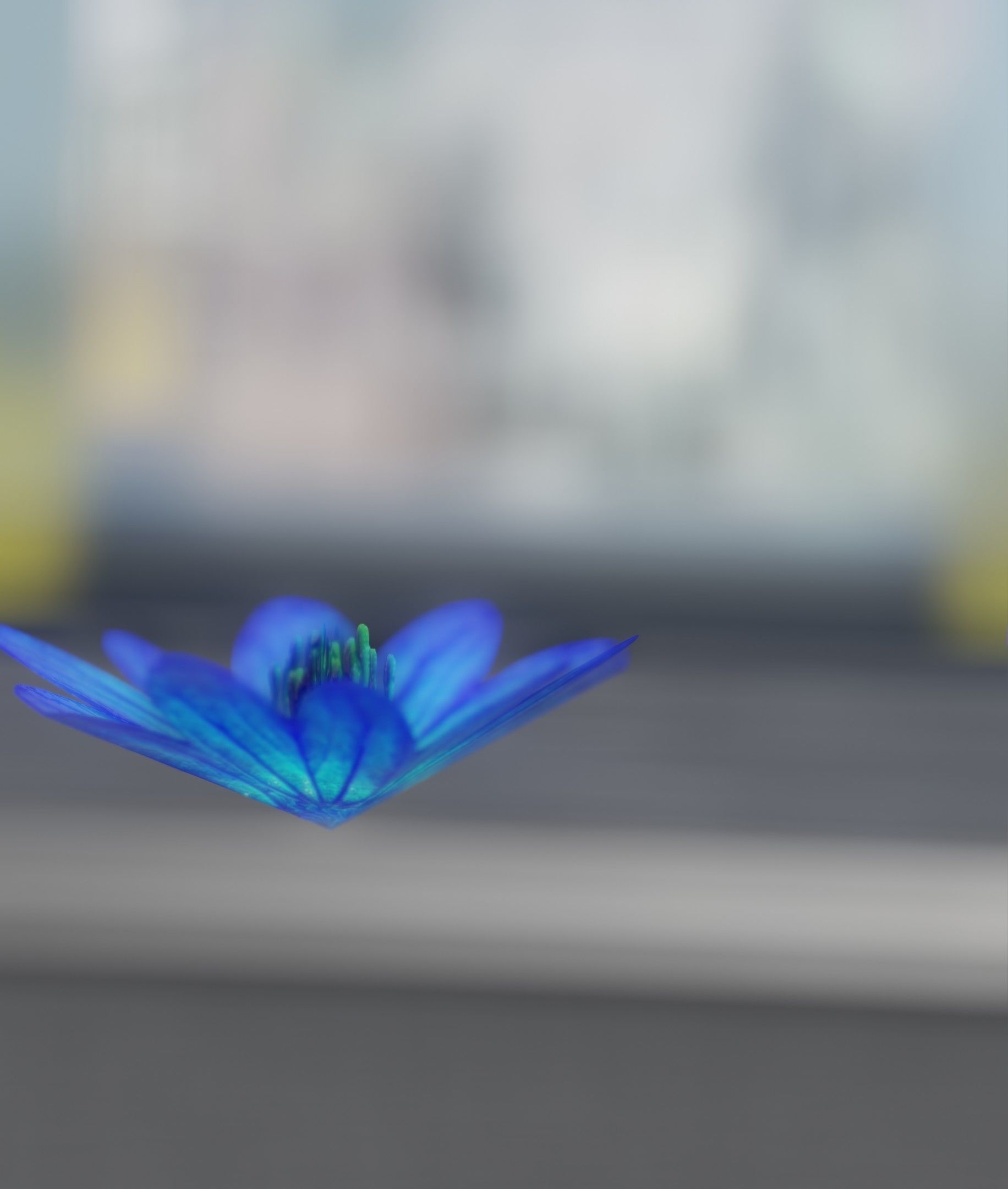 Blue Flower Blossom Version 6 - Object 36 Low-poly 3D model_17